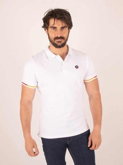 POLO BASIC LOGO LA ESPANOLA BLANCO