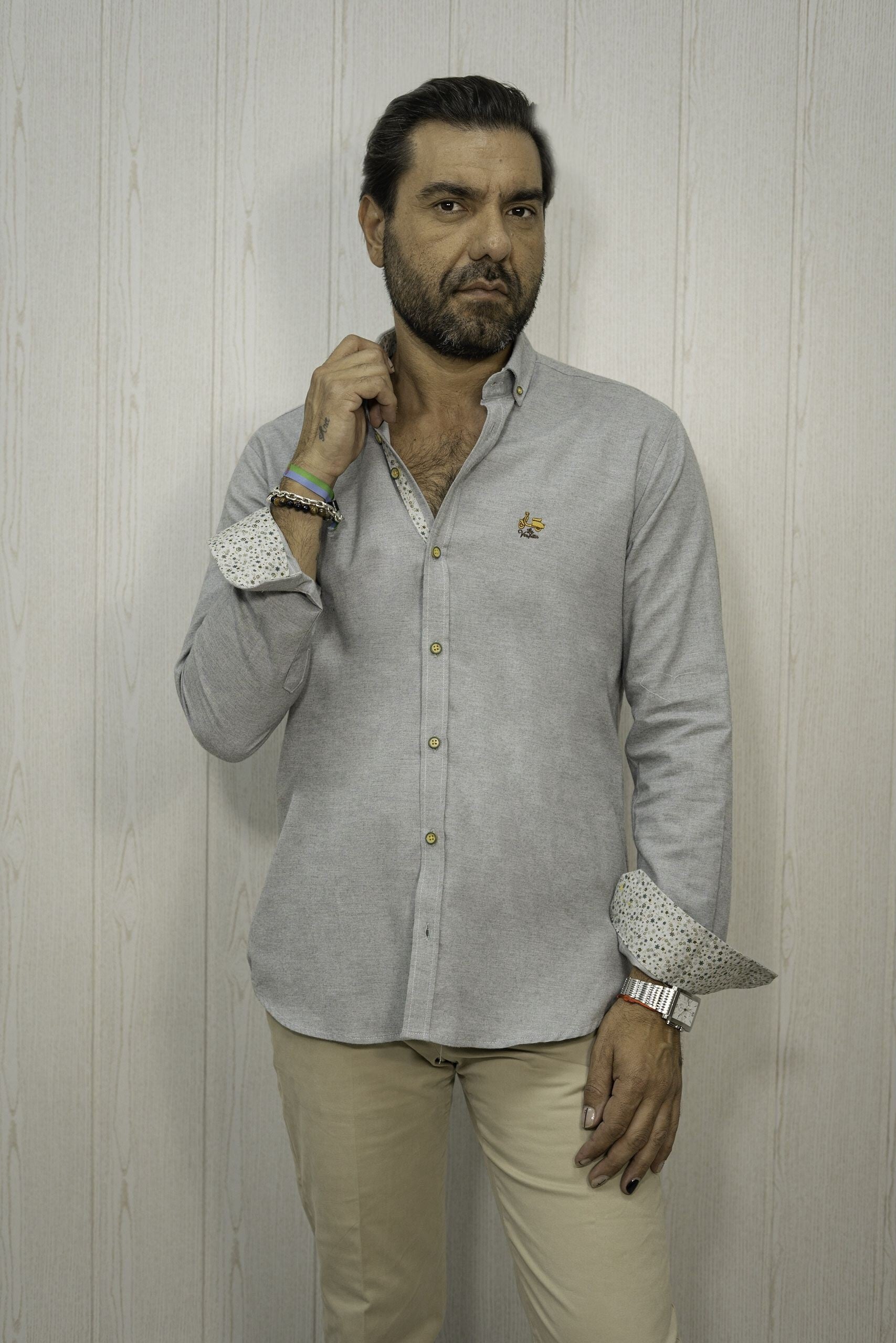CAMISA TENCEL LA ESPAÑOLA CELESTE
