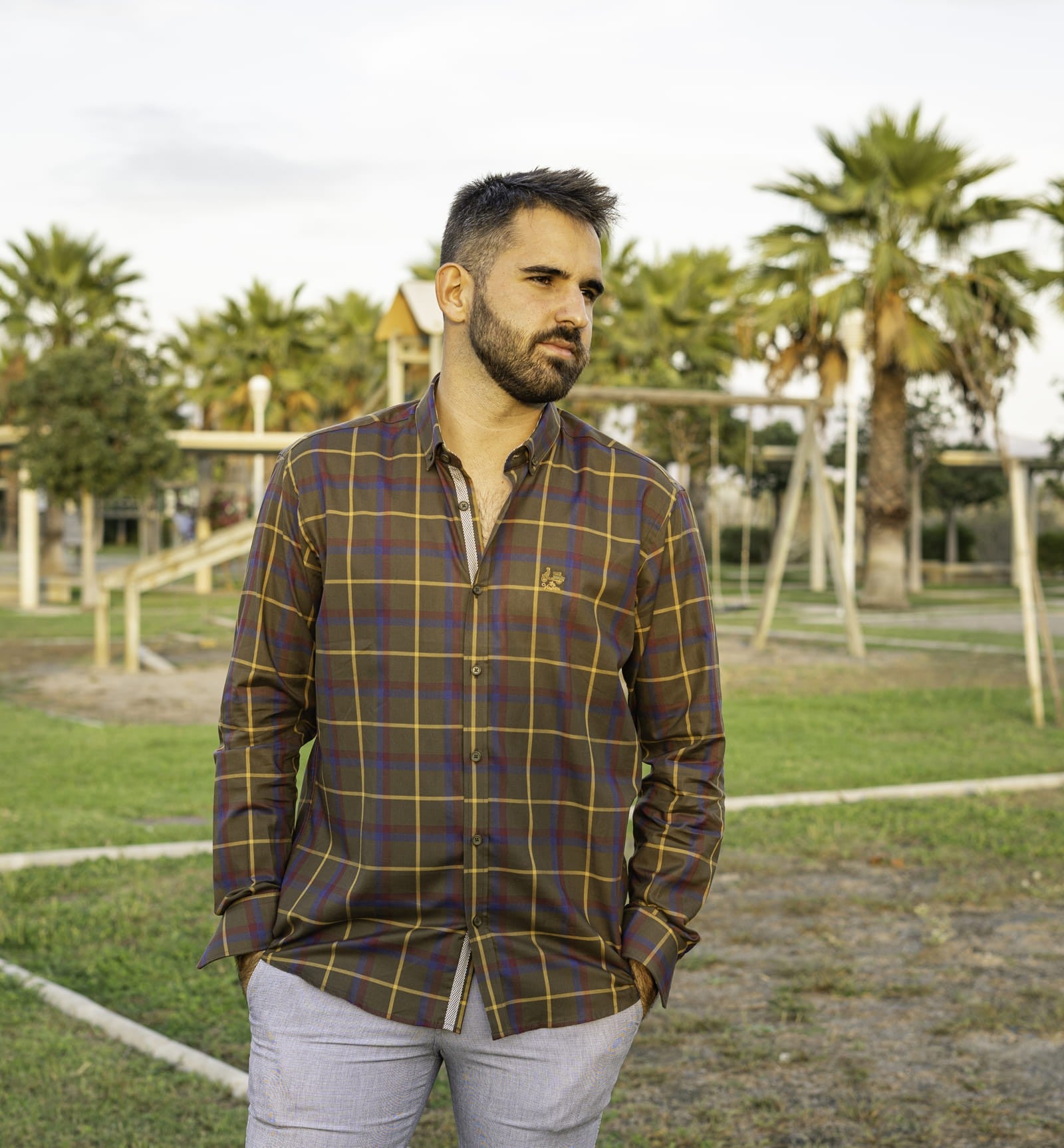CAMISA CUADROS ZOOM LA VESPITA VERDE