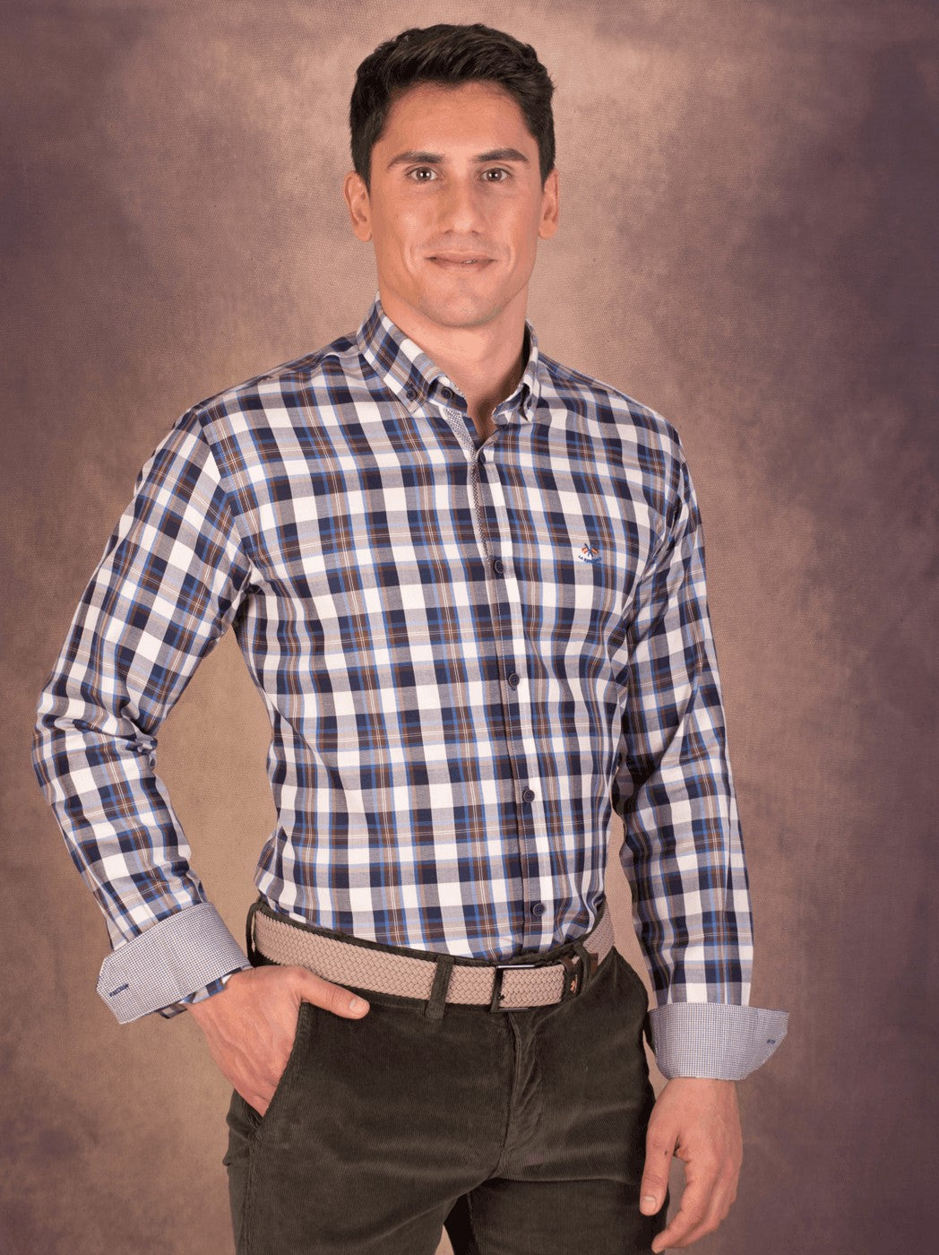 CAMISA CUADRO 21 LA ESPAÑOLA AZUL