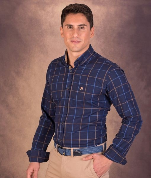 CAMISA CUADRO 35 LA VESPITA MARINO