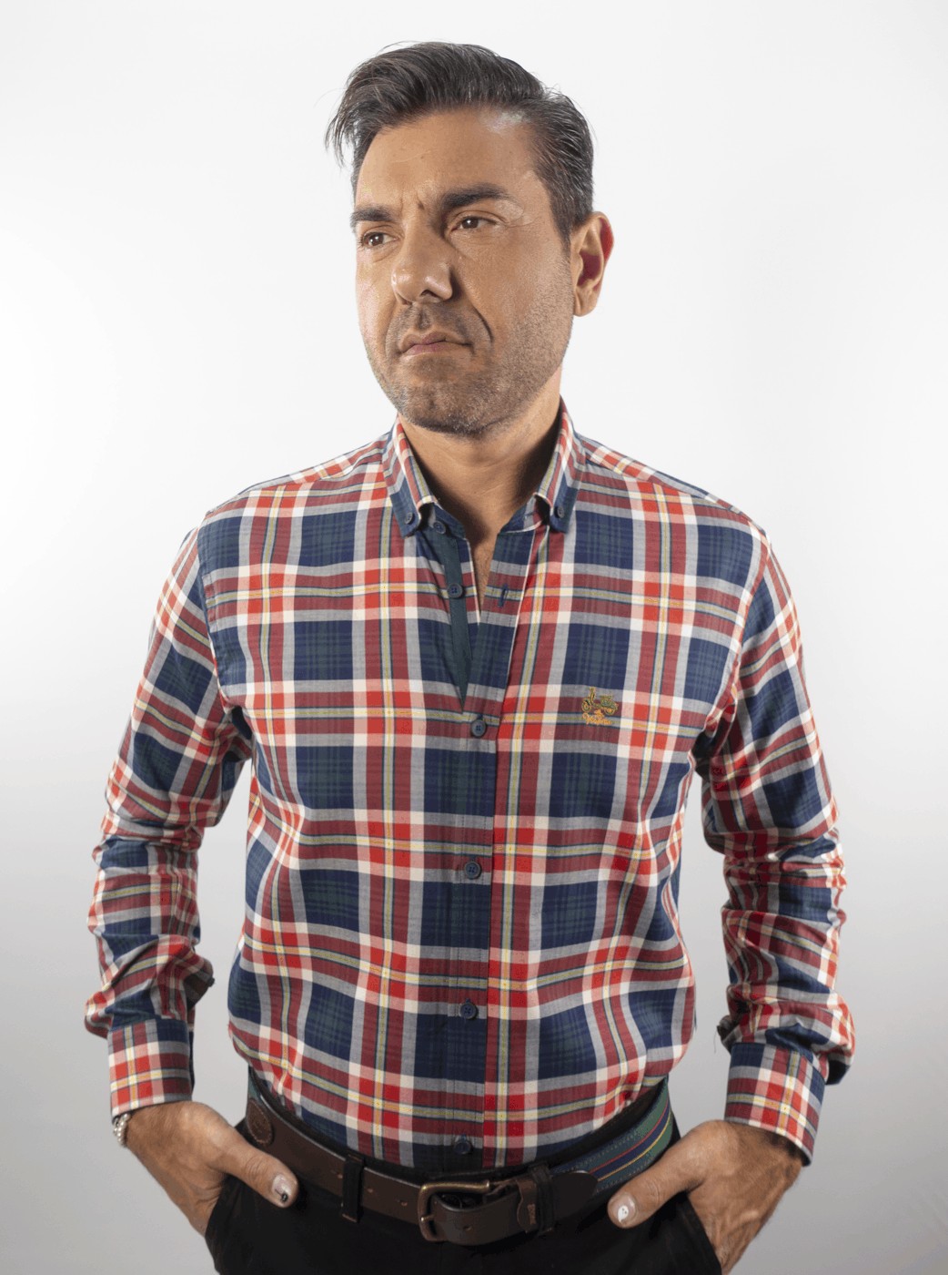 CAMISA CUADRO 05 LA VESPITA ROJO