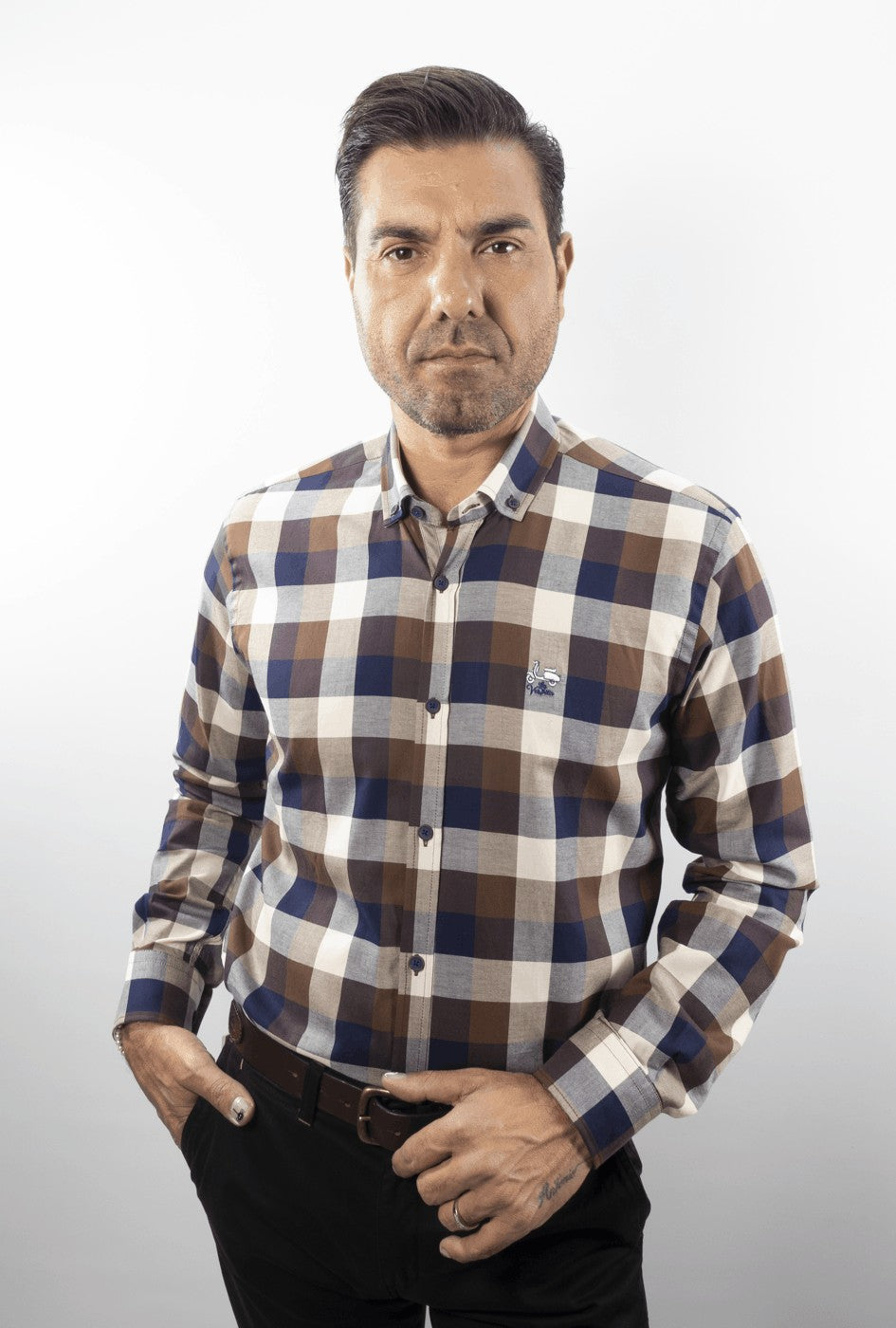 CAMISA CUADRO 93 LA VESPITA AZUL
