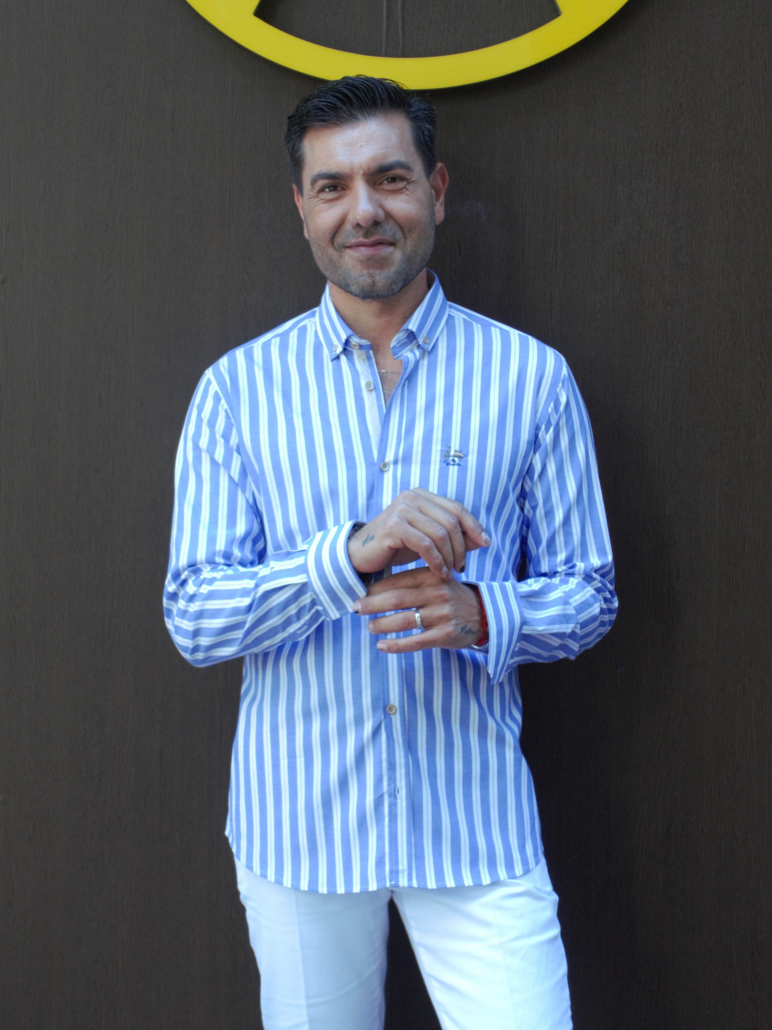 CAMISA RAYAS F LA VESPITA CELESTE