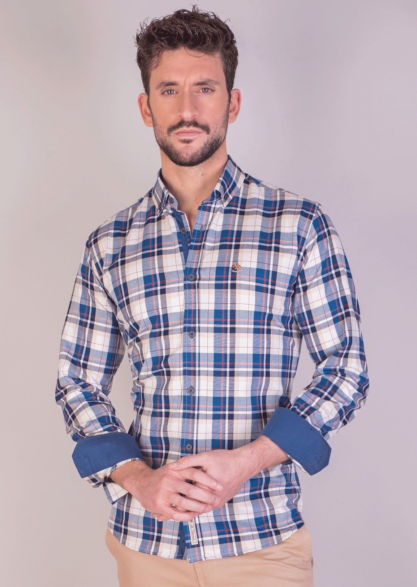 CAMISA CUADRO 22 LA ESPAÑOLA MARINO