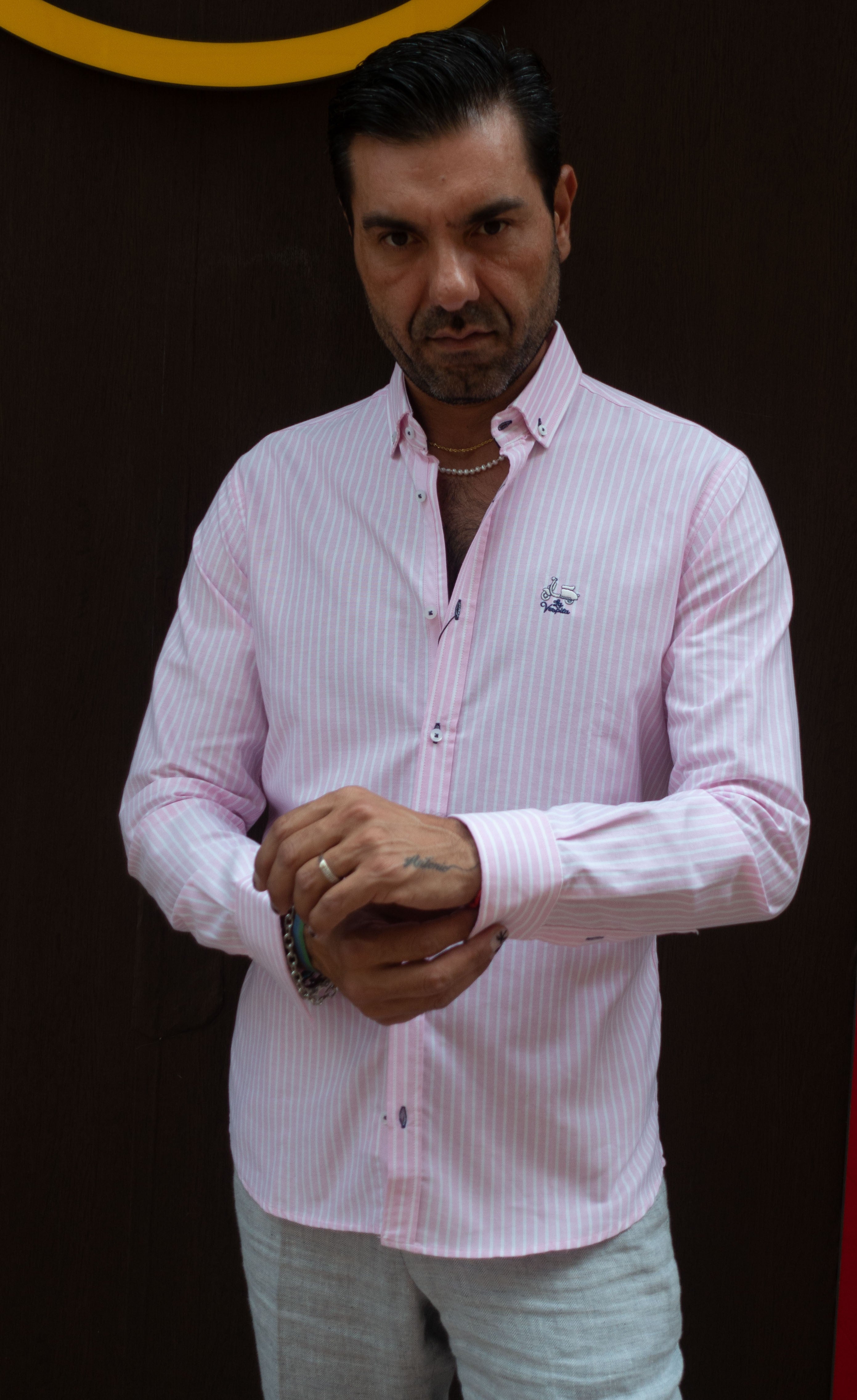 CAMISA OXFOR RAYA2 ROSA