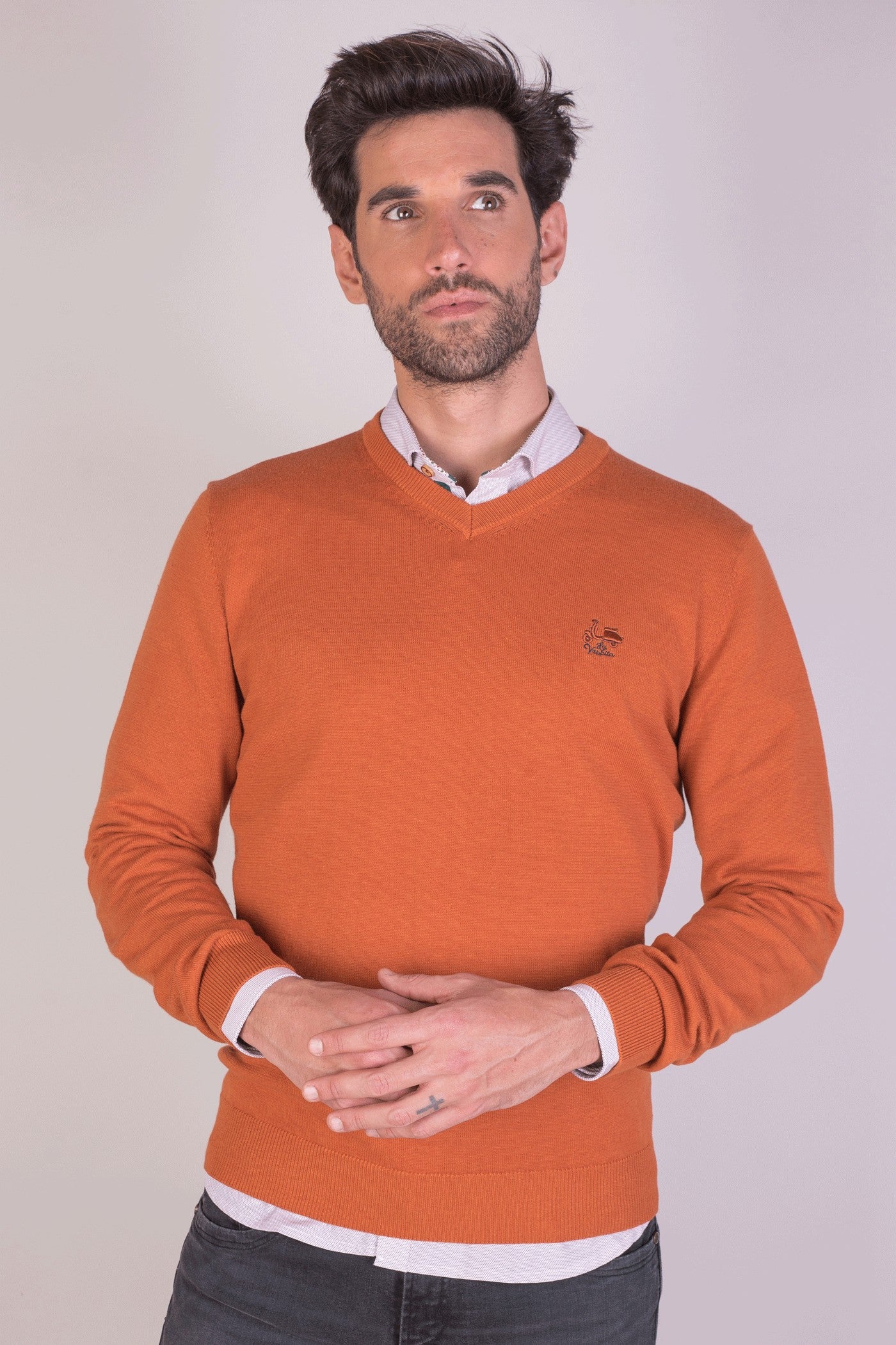 JERSEY CUELLO PICO LA VESPITA TEJA