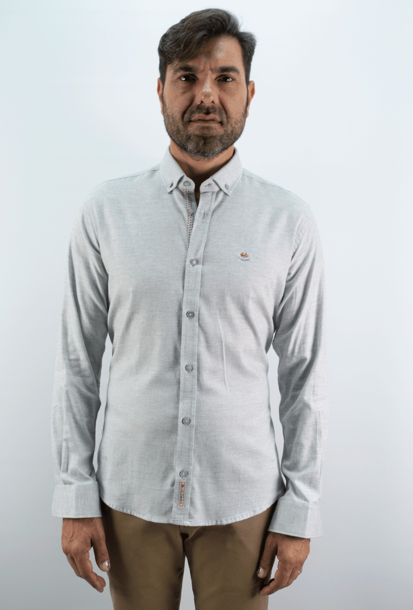 CAMISA SUR LA ESPAÑOLA GRIS