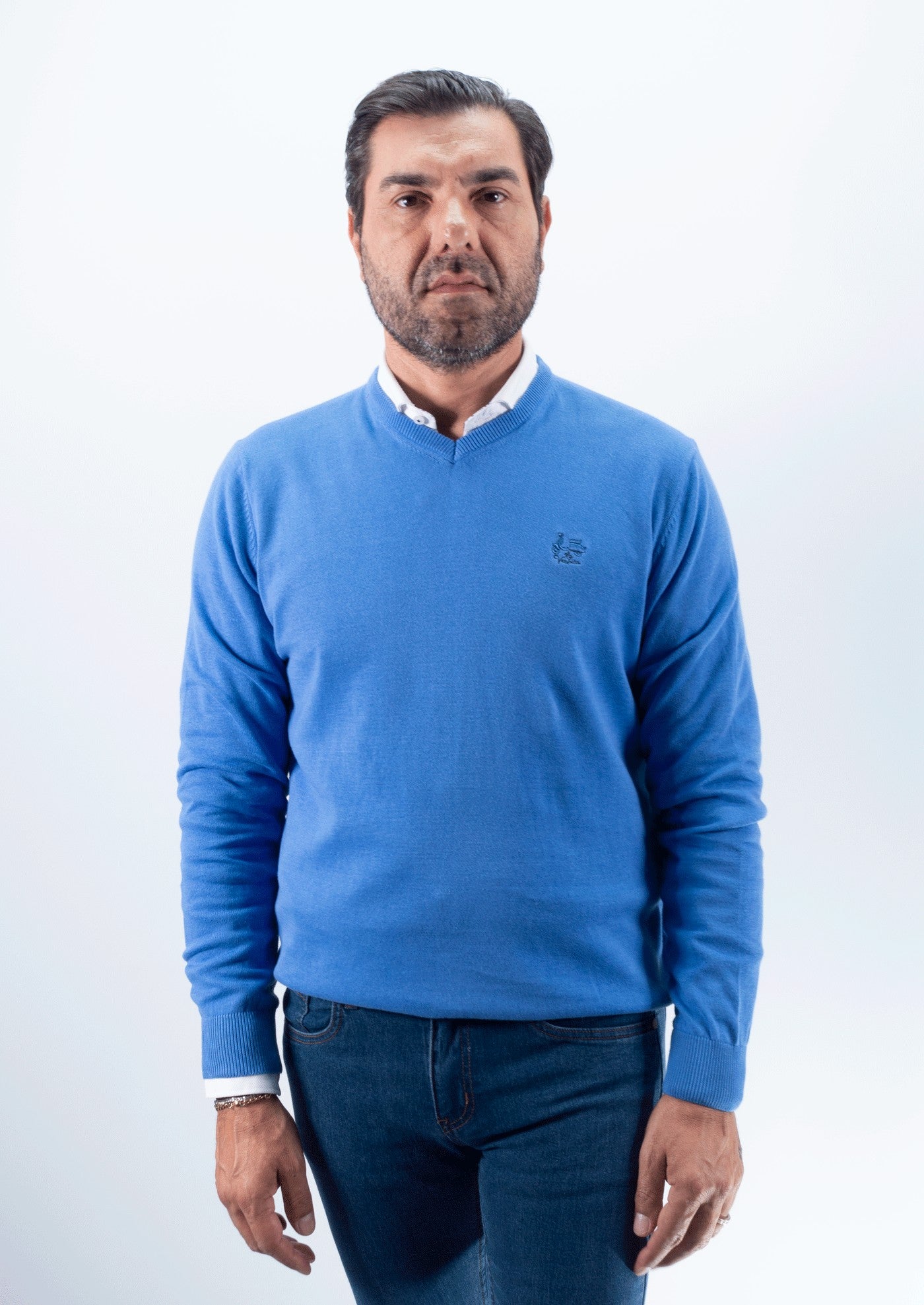 JERSEY CUELLO PICO LA VESPITA AZUL