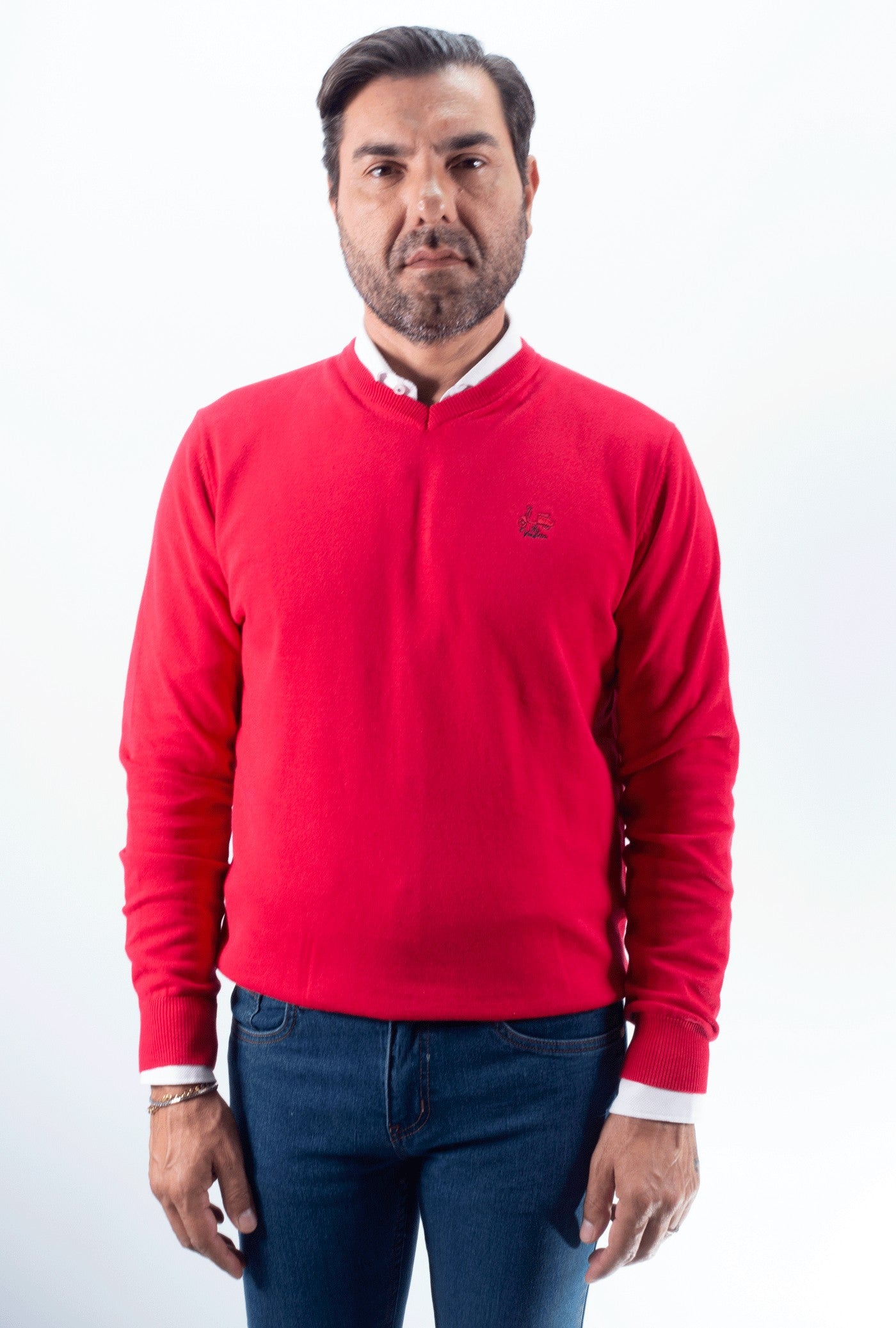 JERSEY CUELLO PICO LA VESPITA CORAL