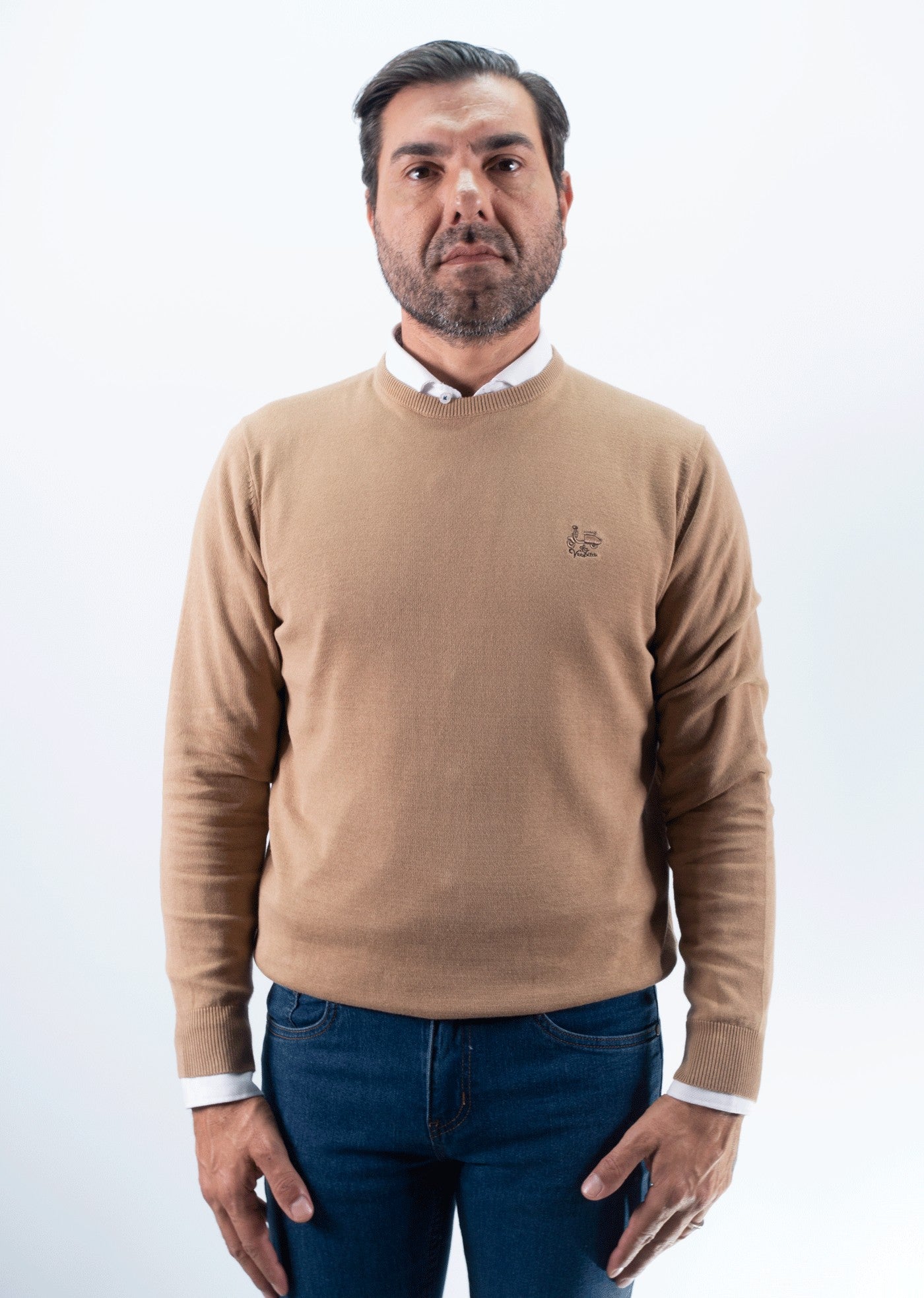 JERSEY CUELLO CAJA LA VESPITA CAMEL