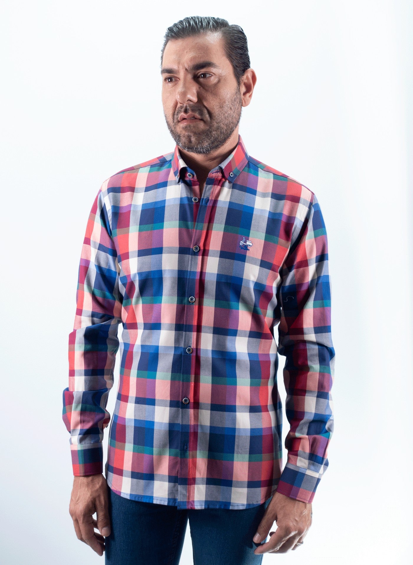 CAMISA CUADRO 6126 LA VESPITA VIOLETA