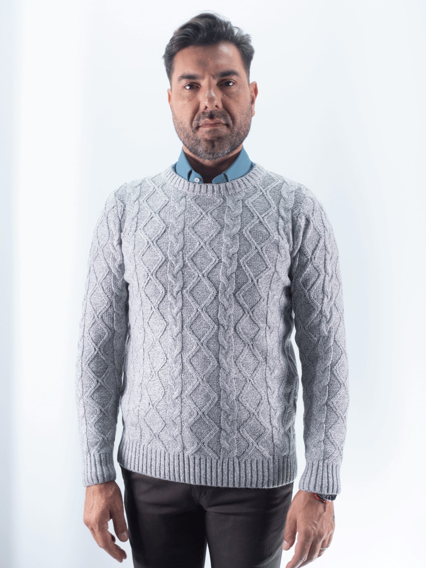 JERSEY CUELLO CAJA 8 LA VESPITA GRIS CLARO