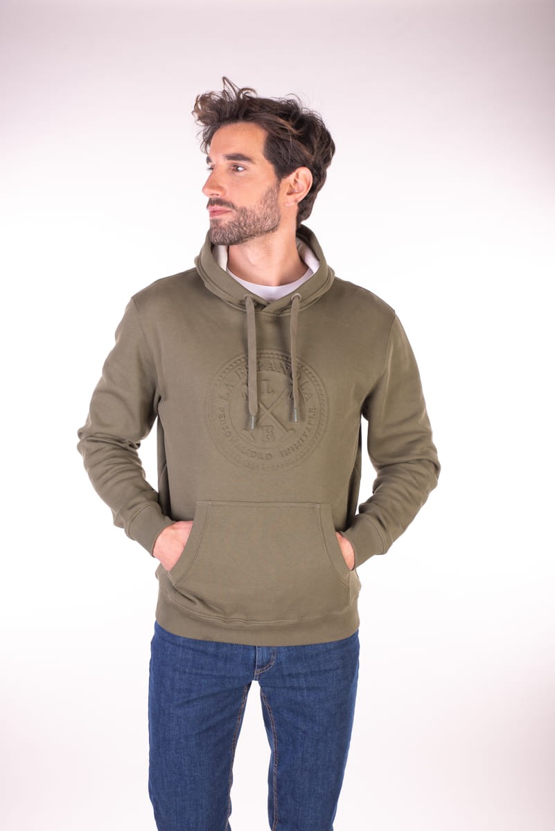 SUDADERA CAPUCHA GRABADO LA ESPAÑOLA VERDE