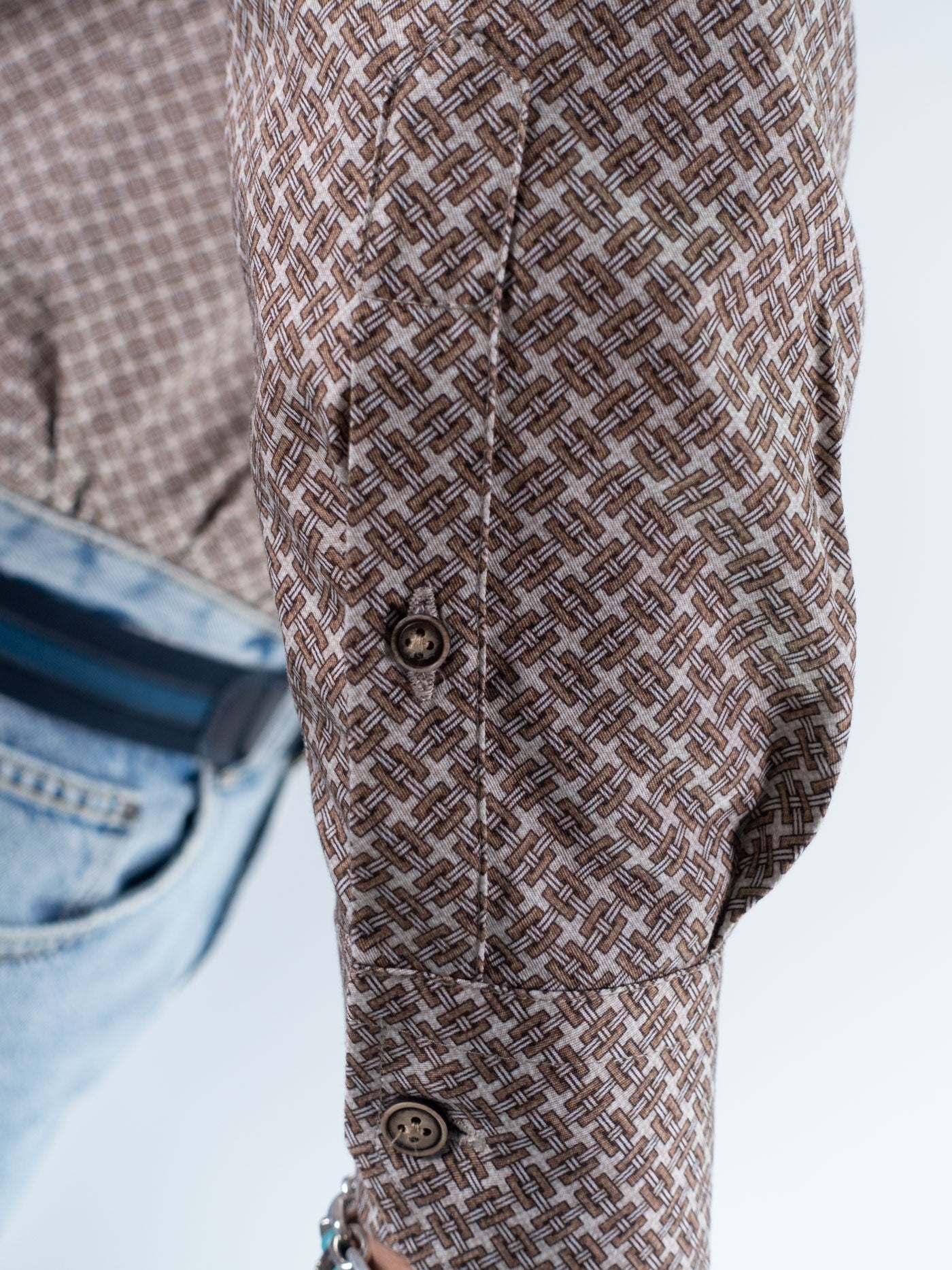 CAMISA ENTRELAZADO LA VESPITA BURDEOS