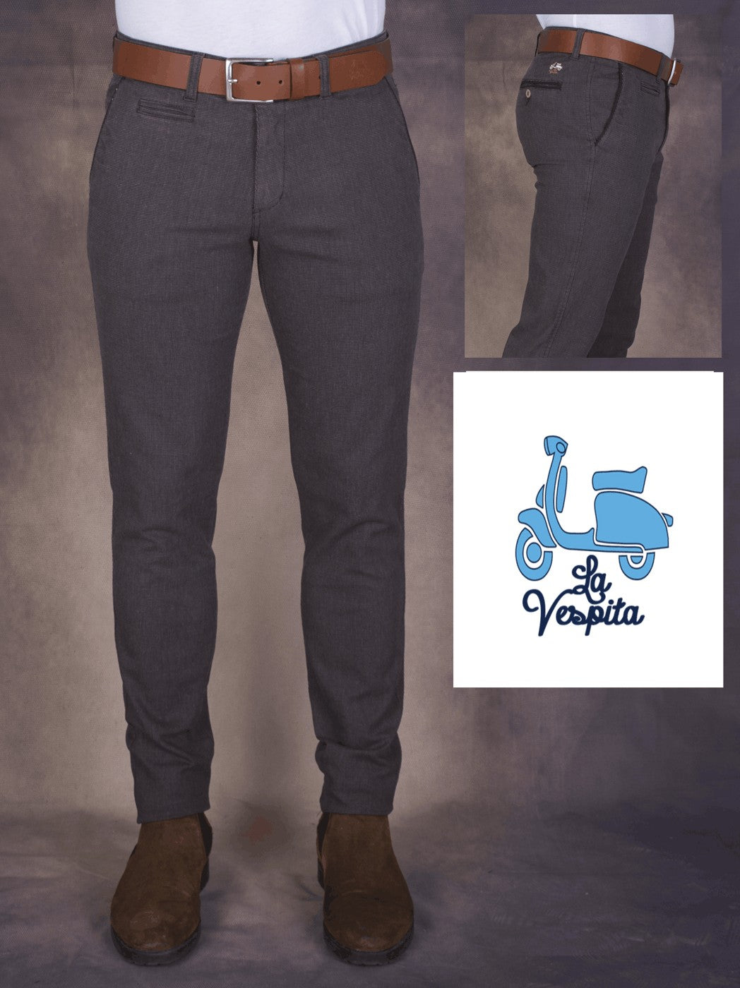 PANTALON PATA GALLO LA VESPITA GRIS