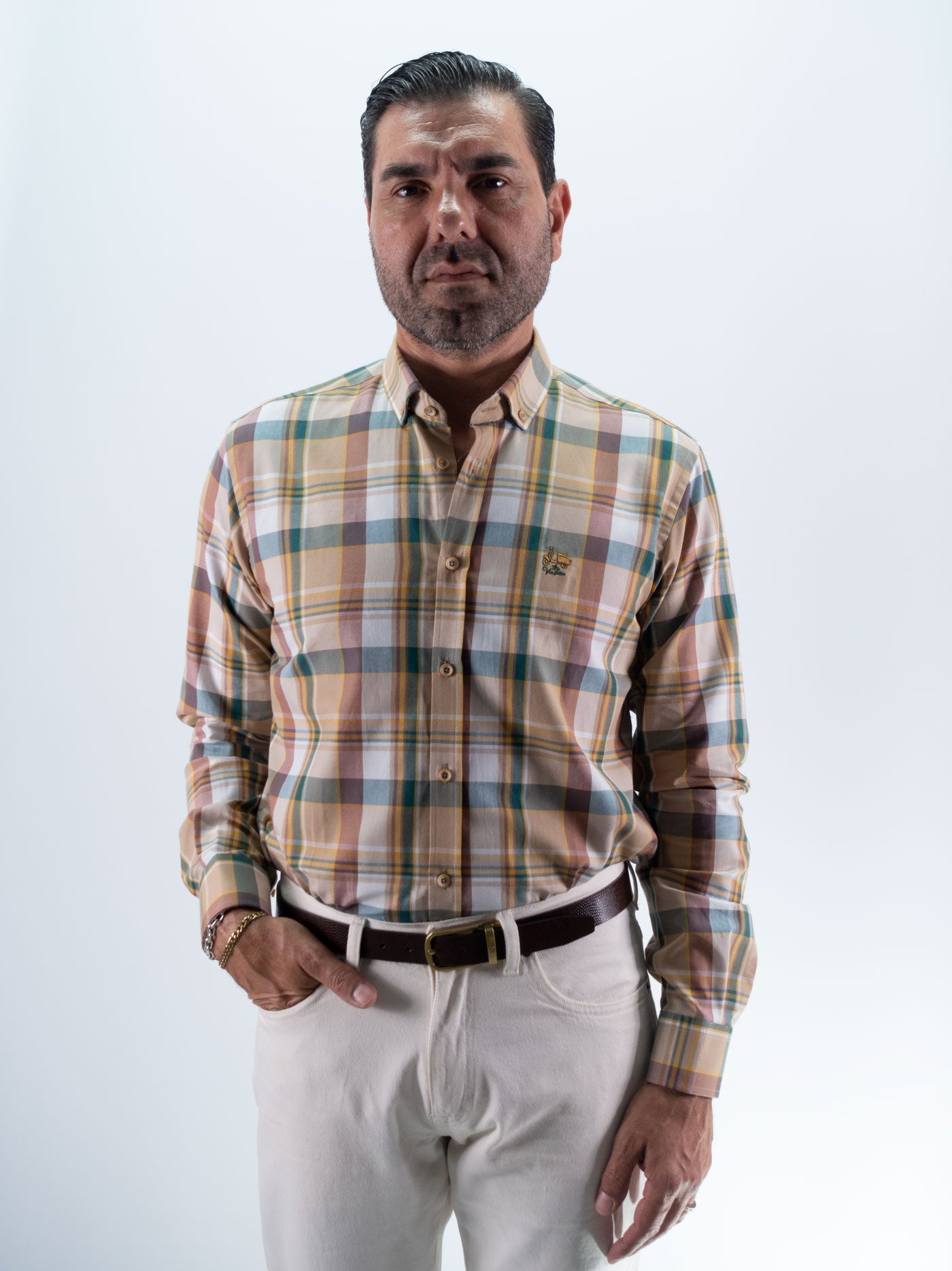 CAMISA CUADRO 08 LA VESPITA VERDE