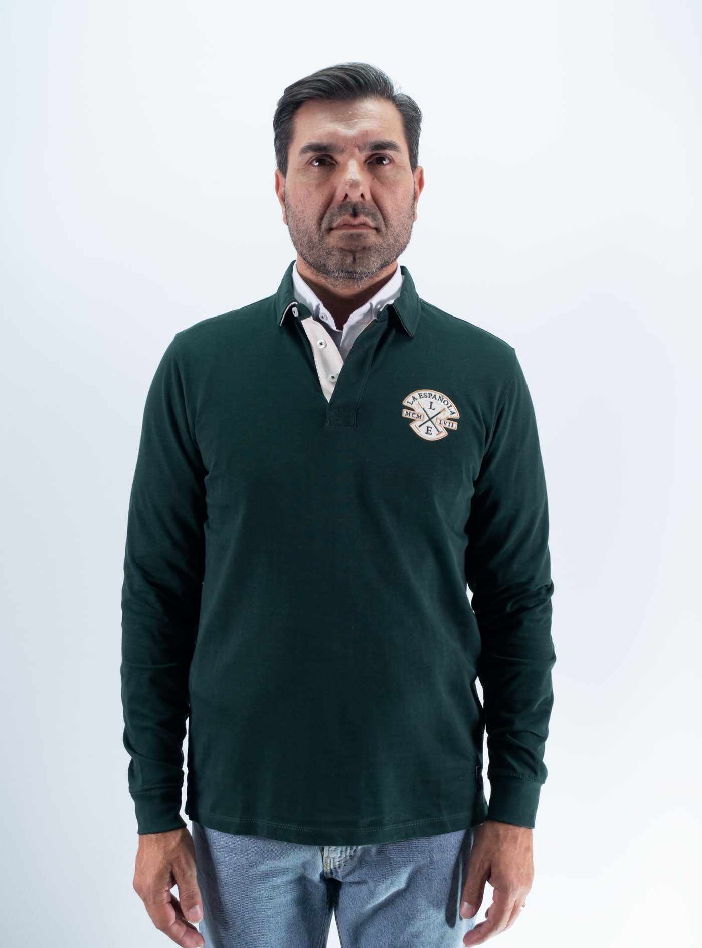 POLO MANGA LARGA LVII LA ESPAÑOLA VERDE BOTELLA