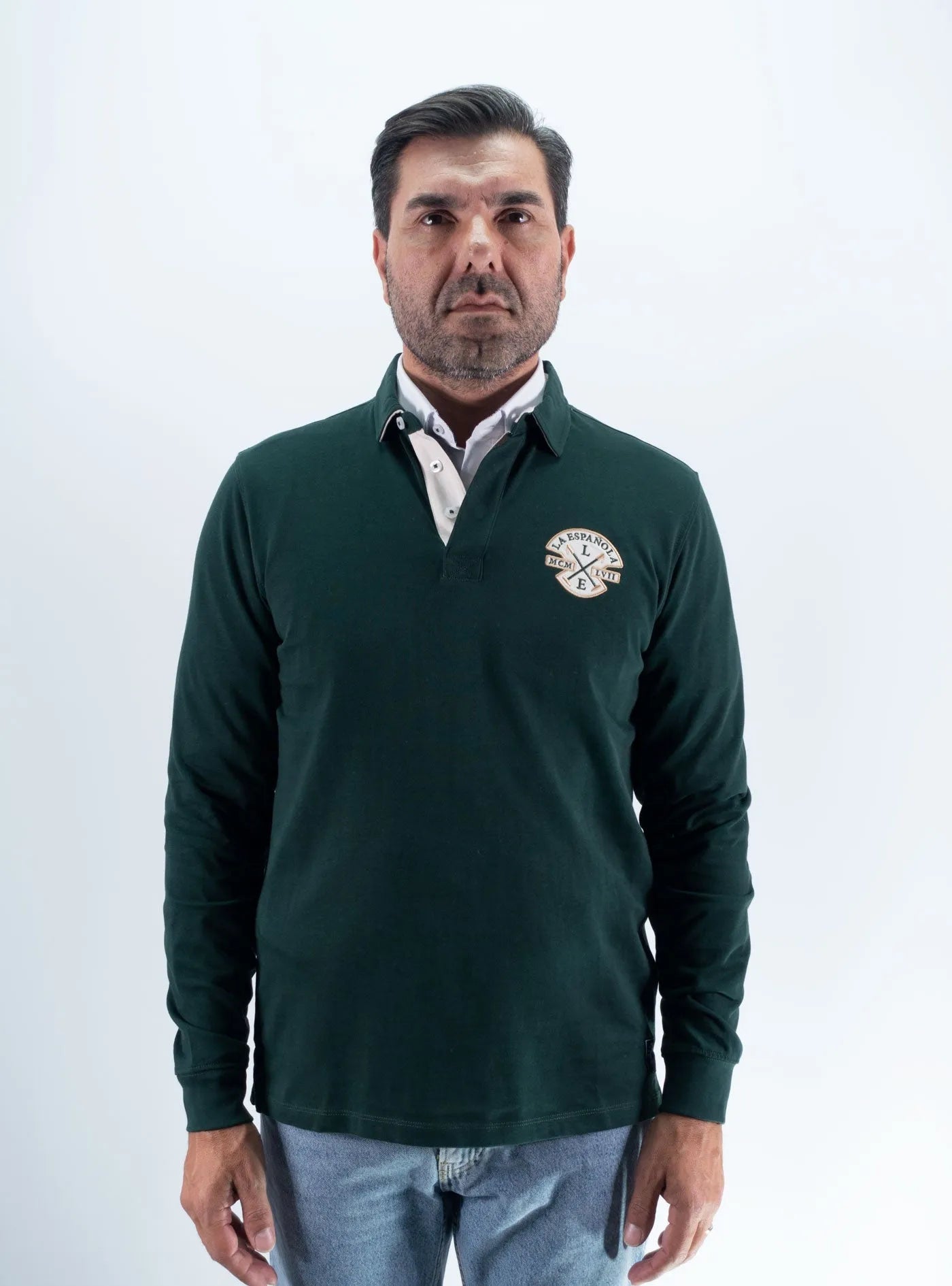 POLO MANGA LARGA LVII LA ESPAÑOLA VERDE BOTELLA
