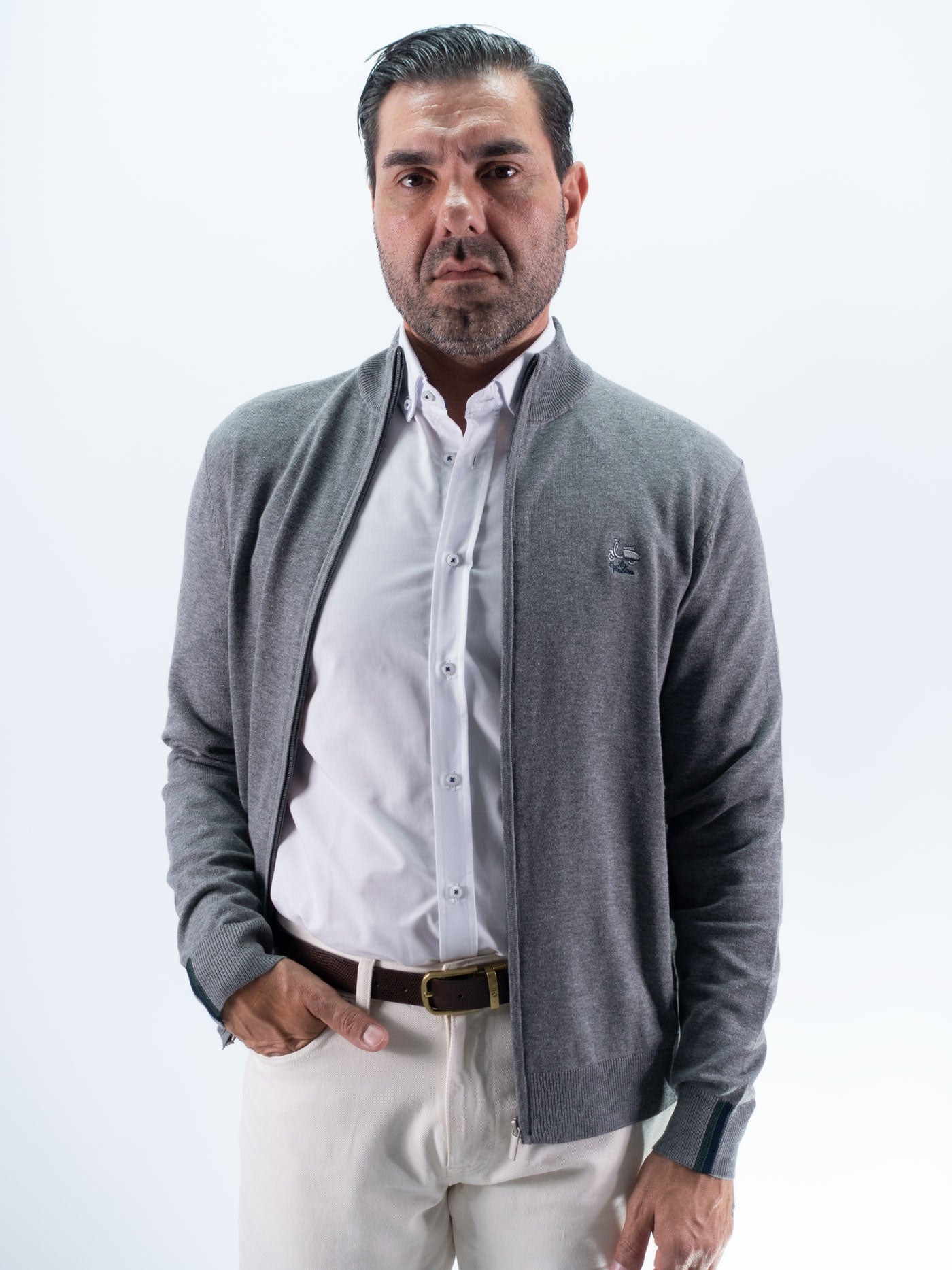CHAQUETA CREMALLERA LA VESPITA GRIS