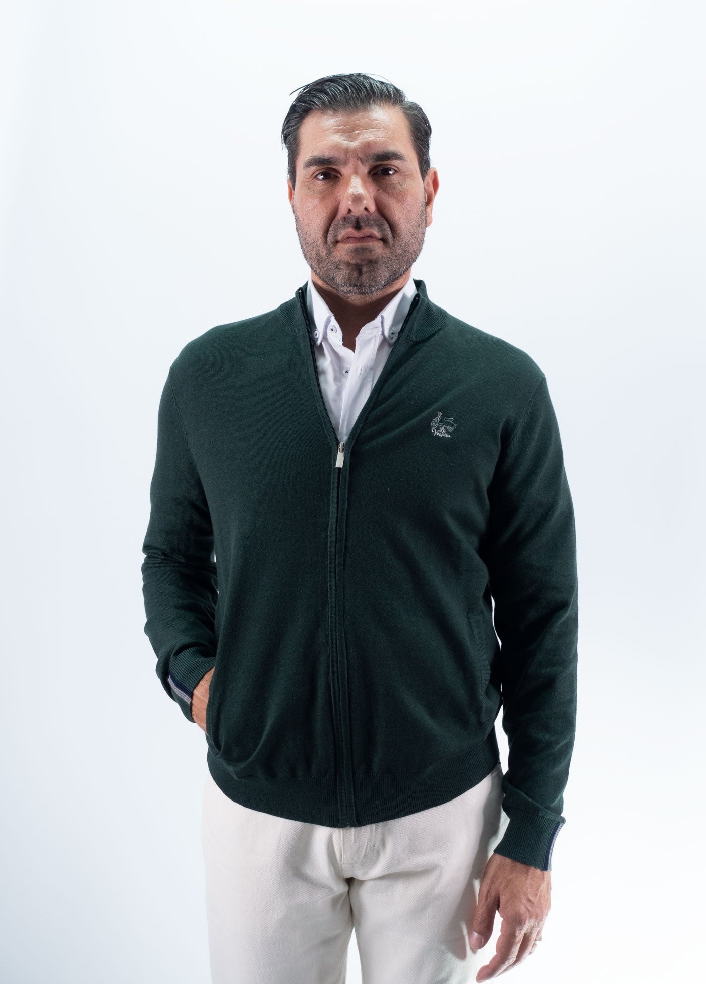 CHAQUETA CREMALLERA LA VESPITA VERDE BOTELLA