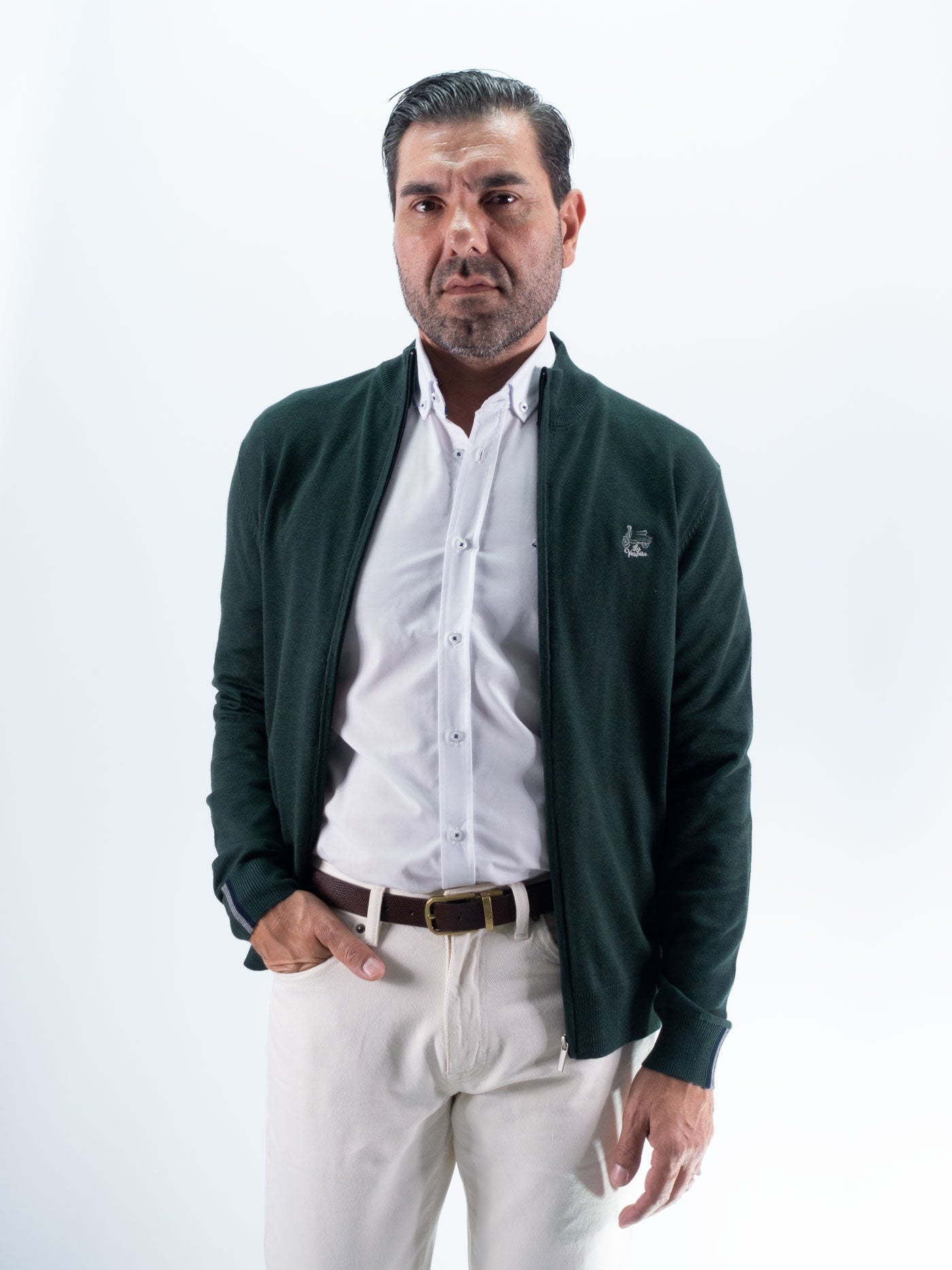 CHAQUETA CREMALLERA LA VESPITA VERDE BOTELLA