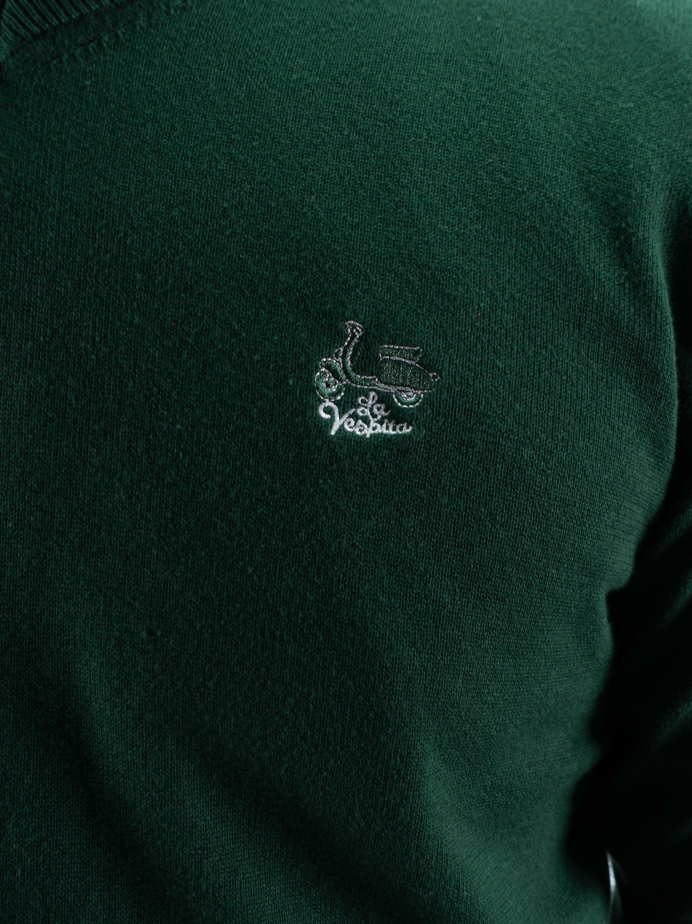 JERSEY CUELLO PICO LA VESPITA VERDE BOTELLA