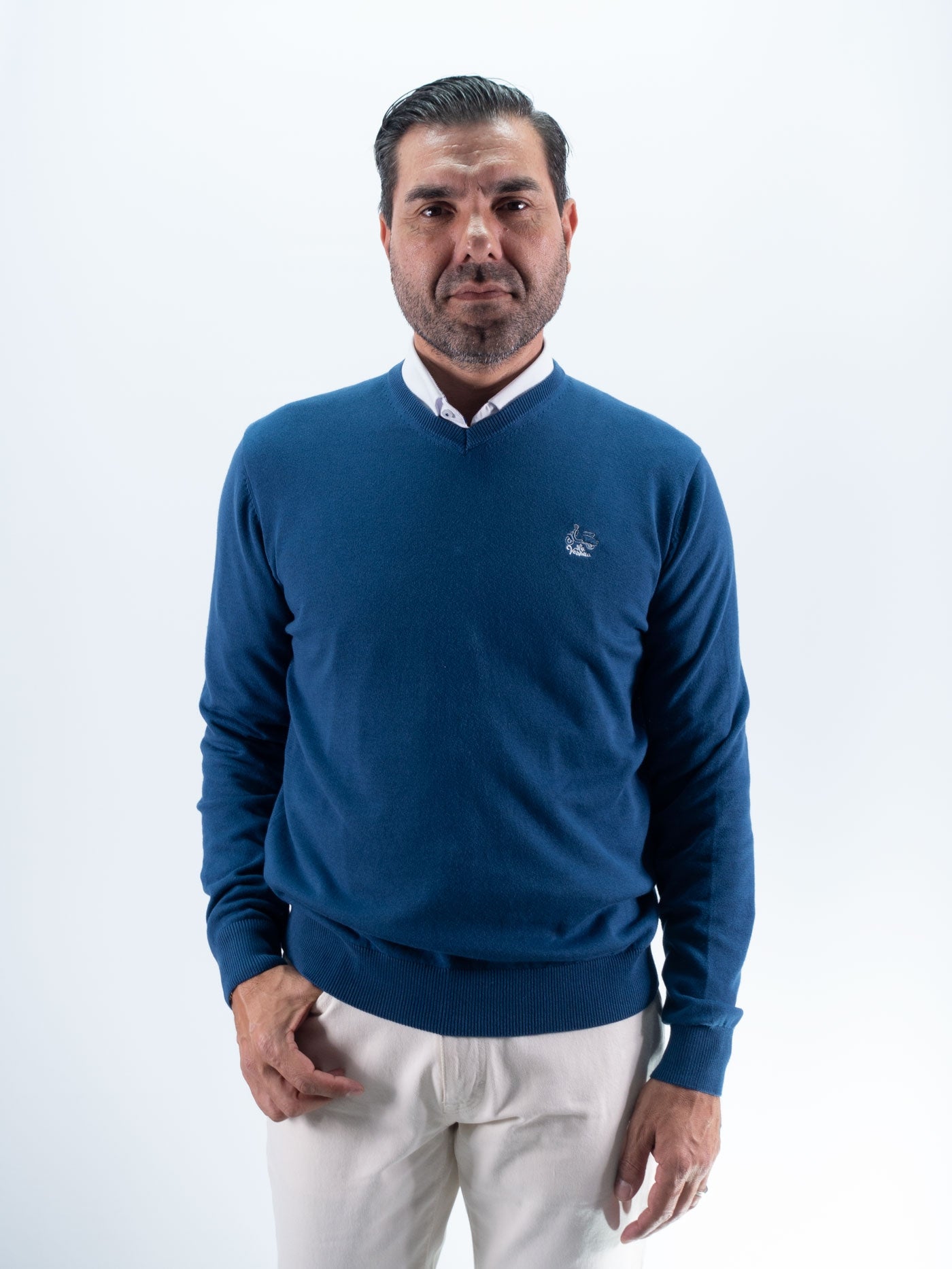 JERSEY CUELLO PICO LA VESPITA AZUL