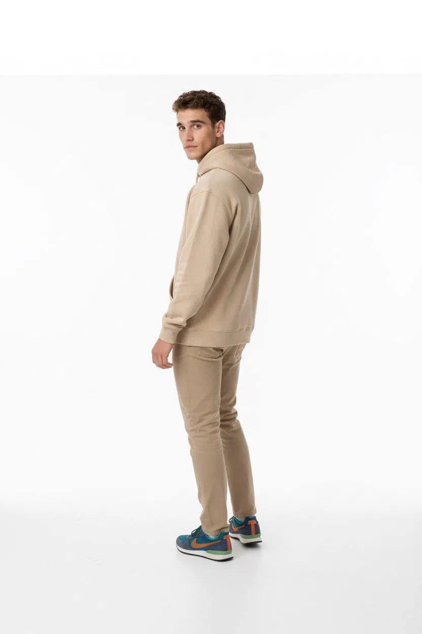 SUDADERA LOGO PESPUNTE LA VESPITA BEIG