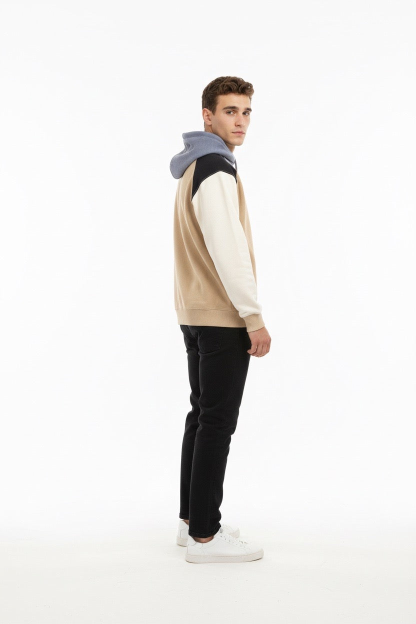 SUDADERA CAPUCHA TRICOLOR LA VESPITA MARINO