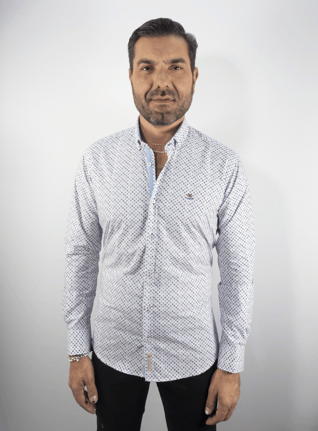CAMISA ROSES LA VESPITA MARINO