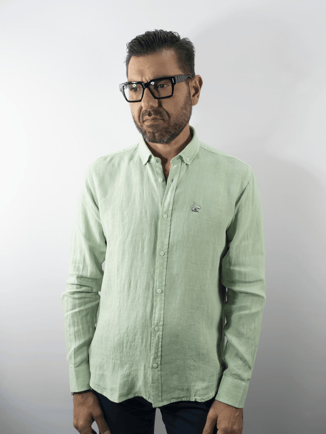 CAMISA LINO LA VESPITA VERDE