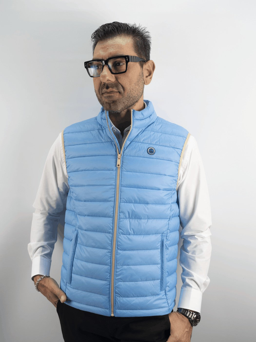 CHALECO BOMBER X LA VESPITA CELESTE