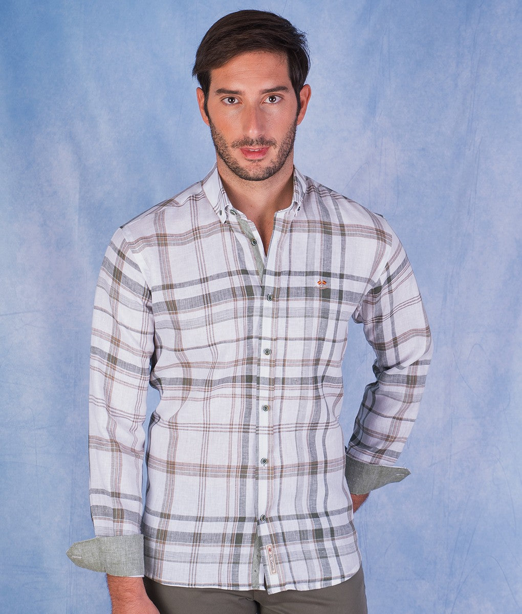 CAMISA CUADRO 71 LA ESPAÑOLA BLANCO