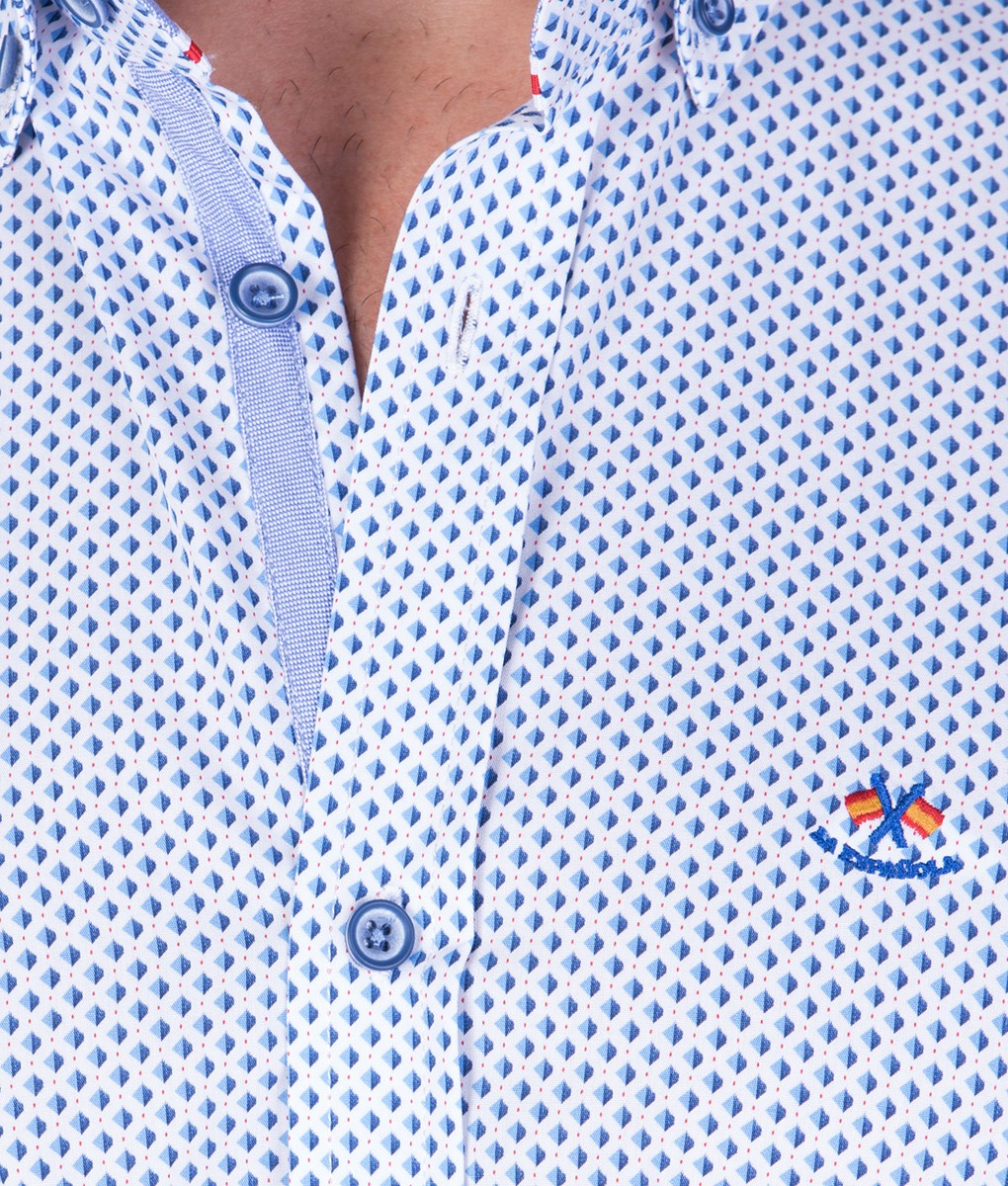 CAMISA ROMBO 1/2 LA ESPAÑOLA AZUL