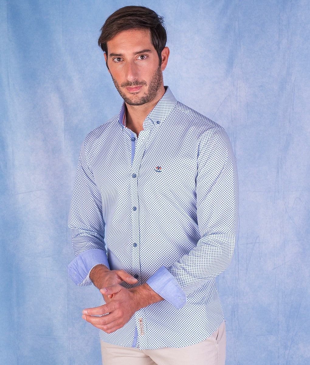CAMISA ROMBO 1/2 LA ESPAÑOLA AZUL