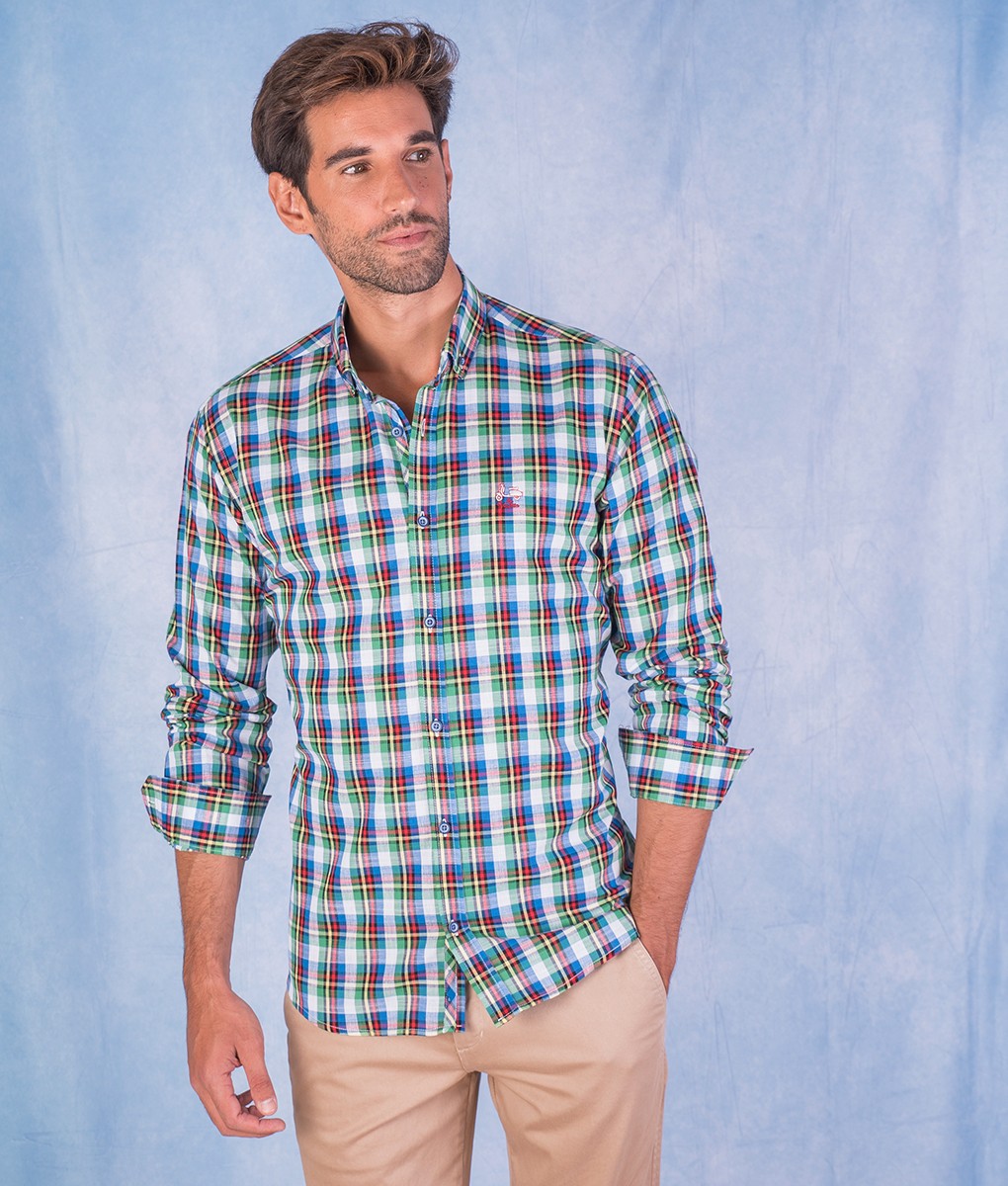 CAMISA CUADRO JVC LA VESPITA VERDE