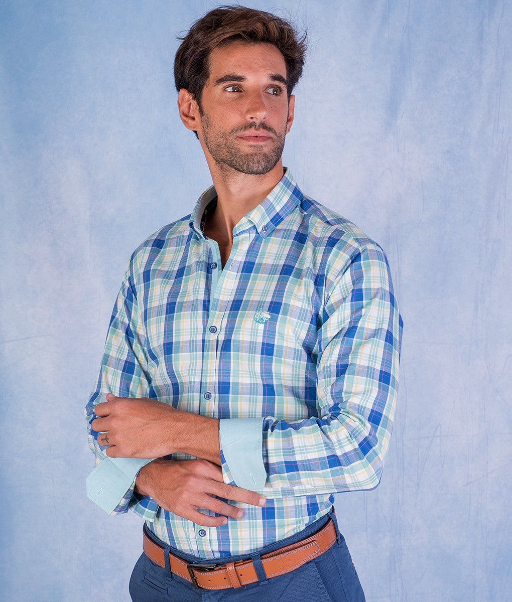 CAMISA CUADRO 36 LA VESPITA AMARILLO