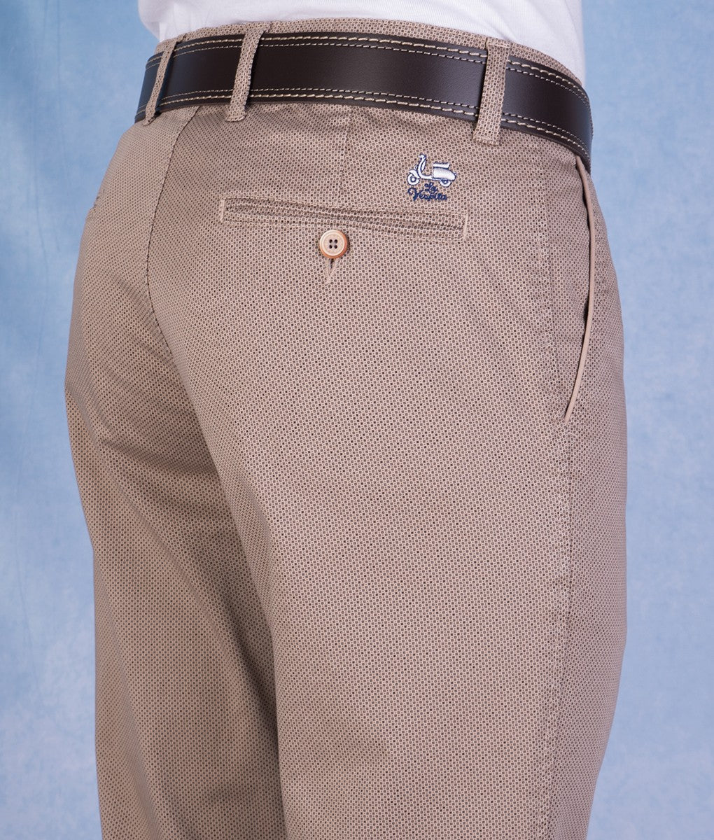 PANTALON CUADRITO LA VESPITA BEIG