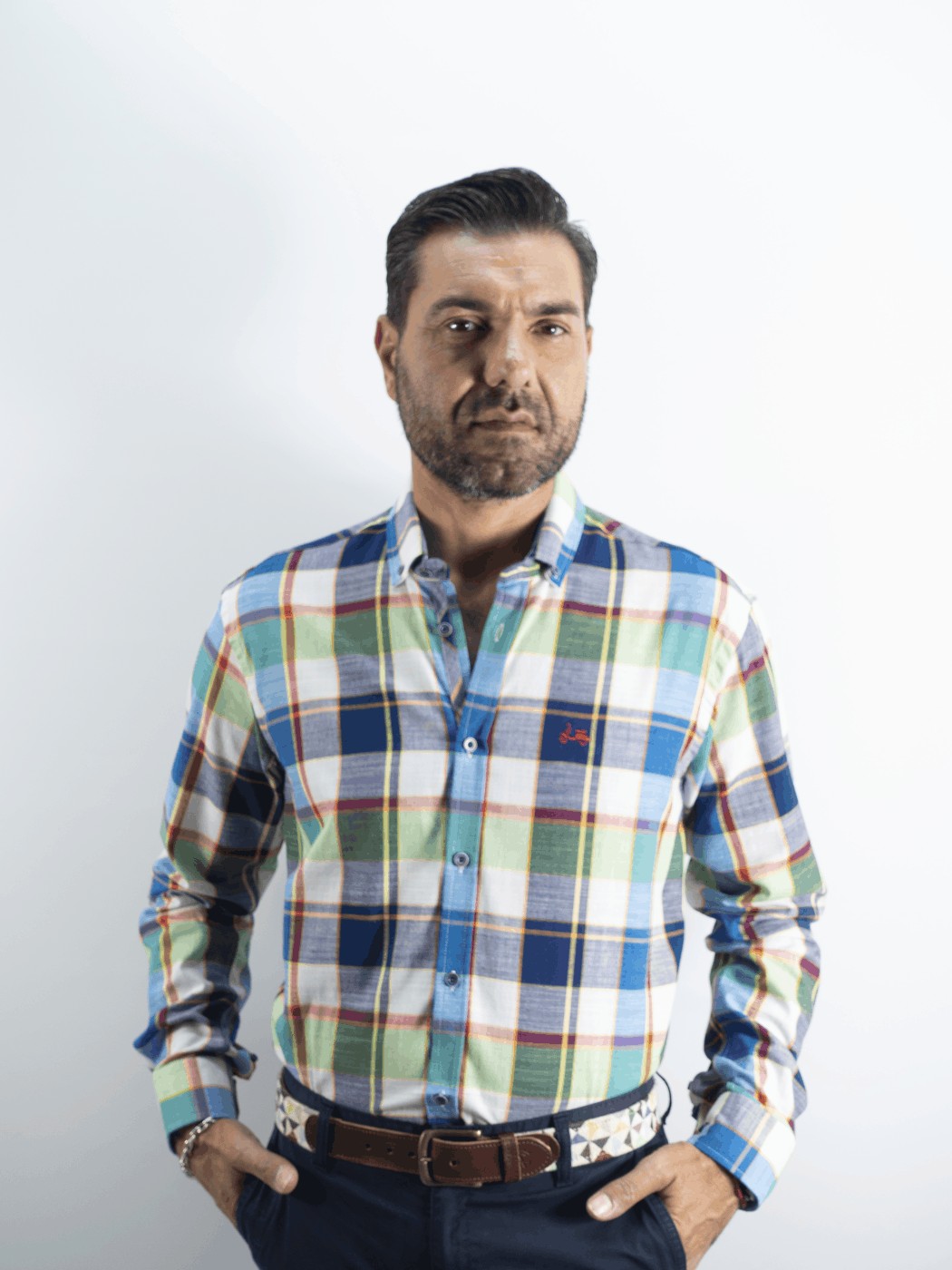 CAMISA CUADROS 5434 LA VESPITA VERDE