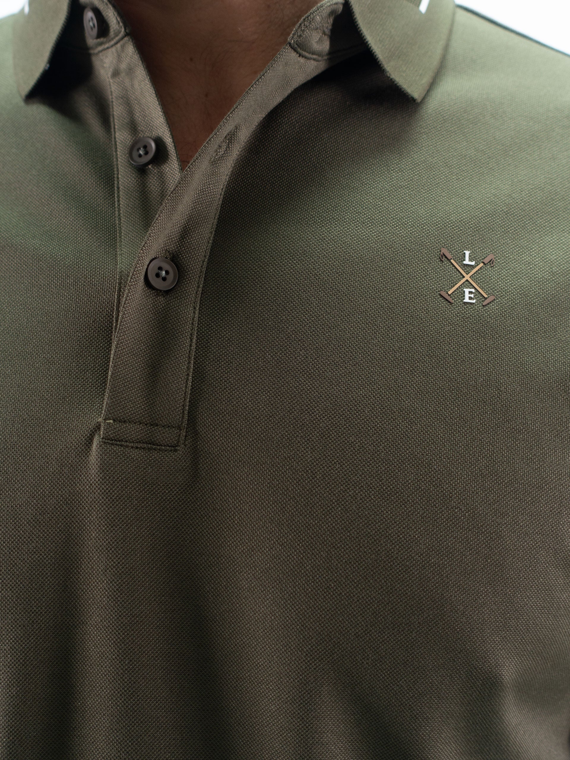 POLO MANGA LARGA LISO LA ESPAÑOLA VERDE