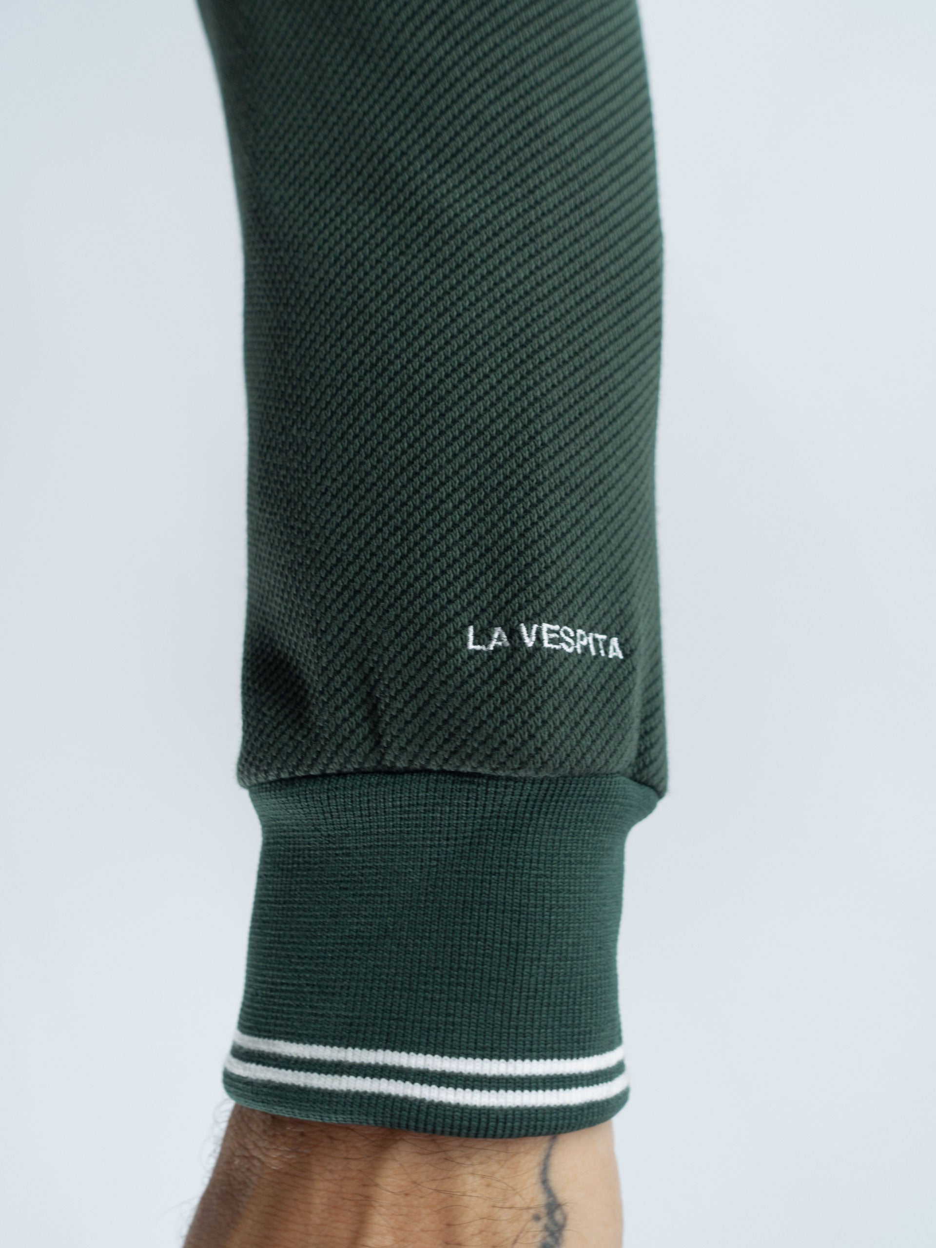 SUDADERA CREMALLERA TWILL LA VESPITA VERDE