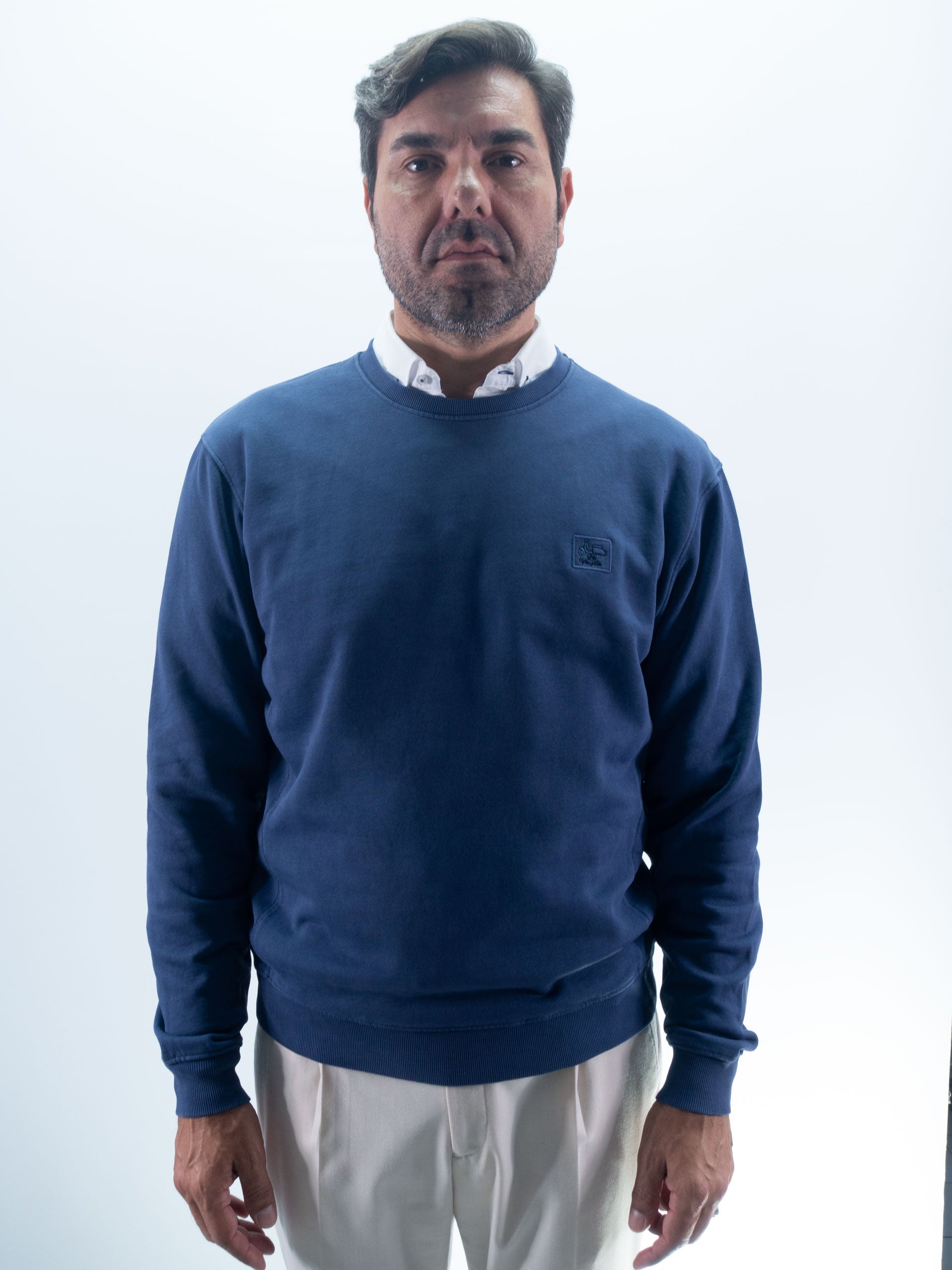 SUDADERA CUELLO CAJA LOGO LA VESPITA AZUL