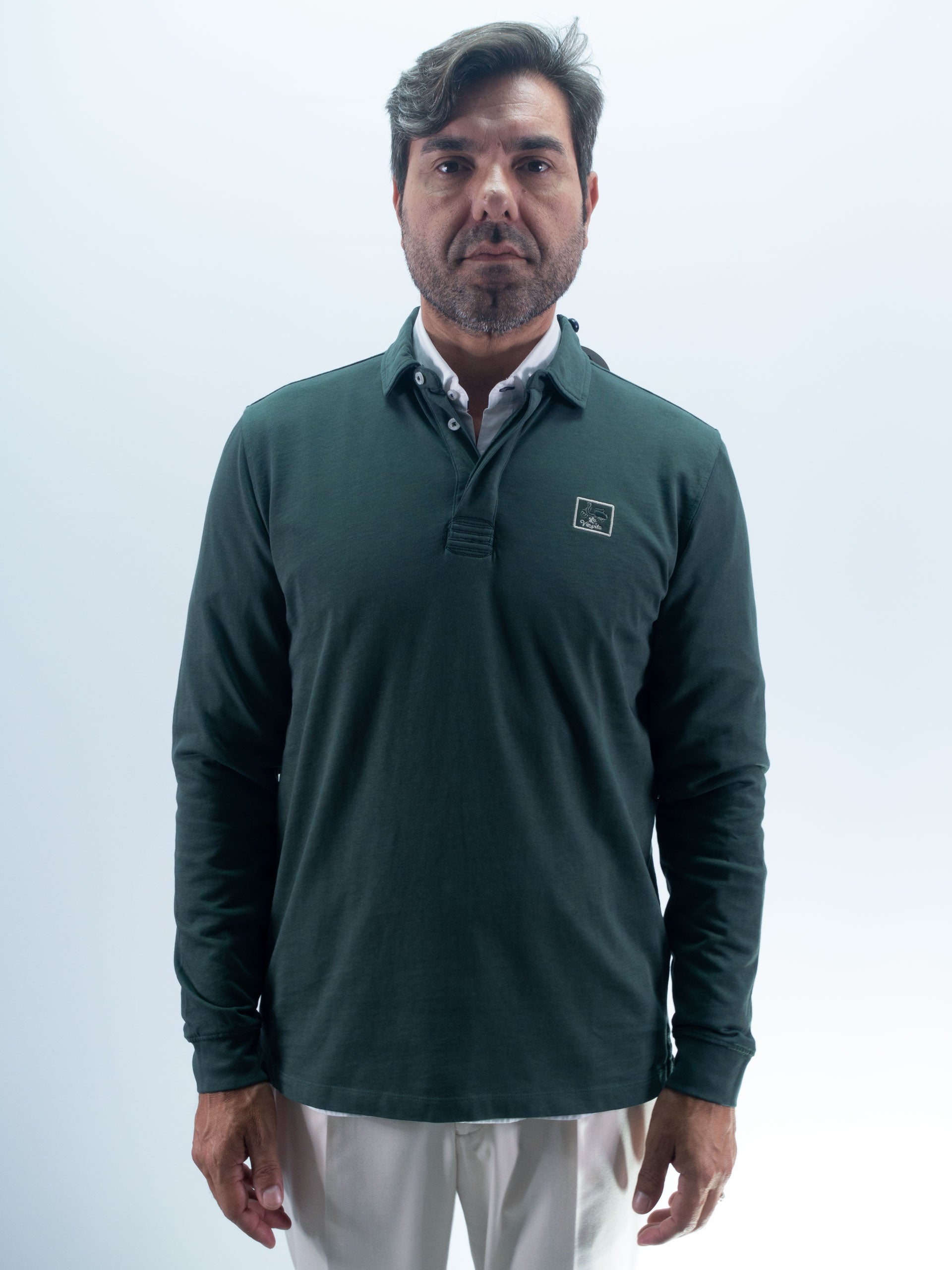 POLO MANGA LARGA BÁSICO LA VESPITA VERDE