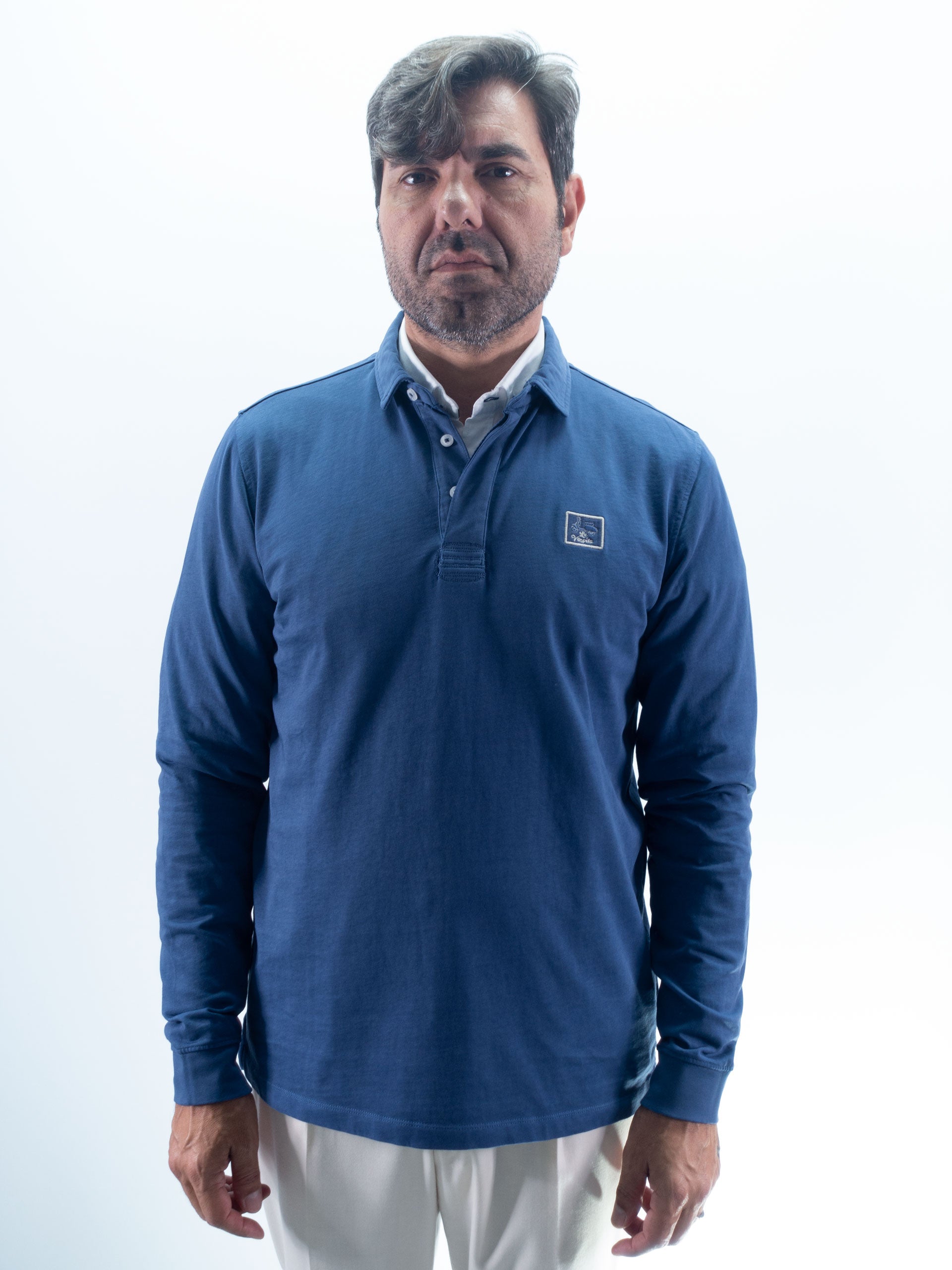 POLO MANGA LARGA BÁSICO LA VESPITA AZUL