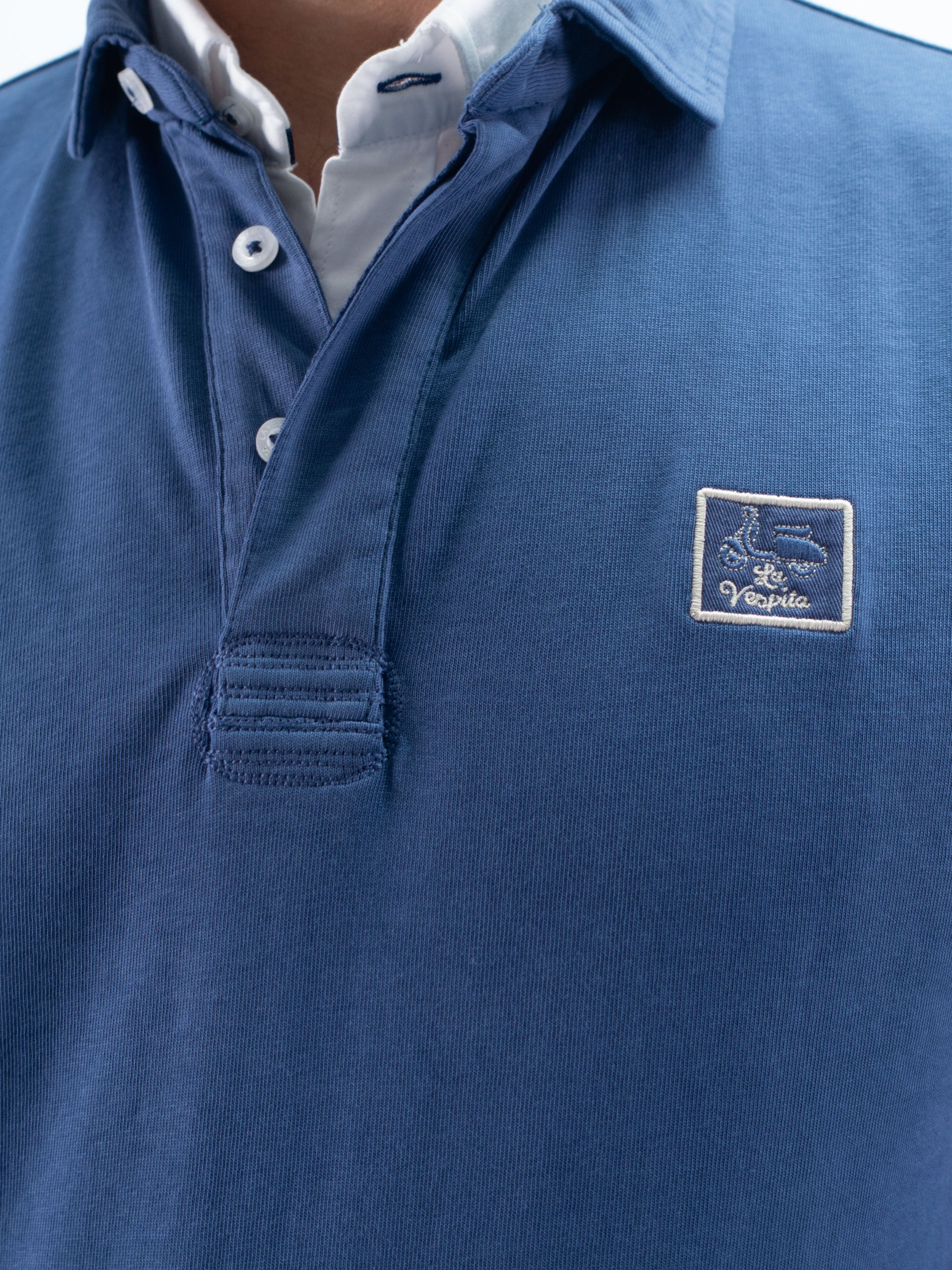 POLO MANGA LARGA BÁSICO LA VESPITA AZUL