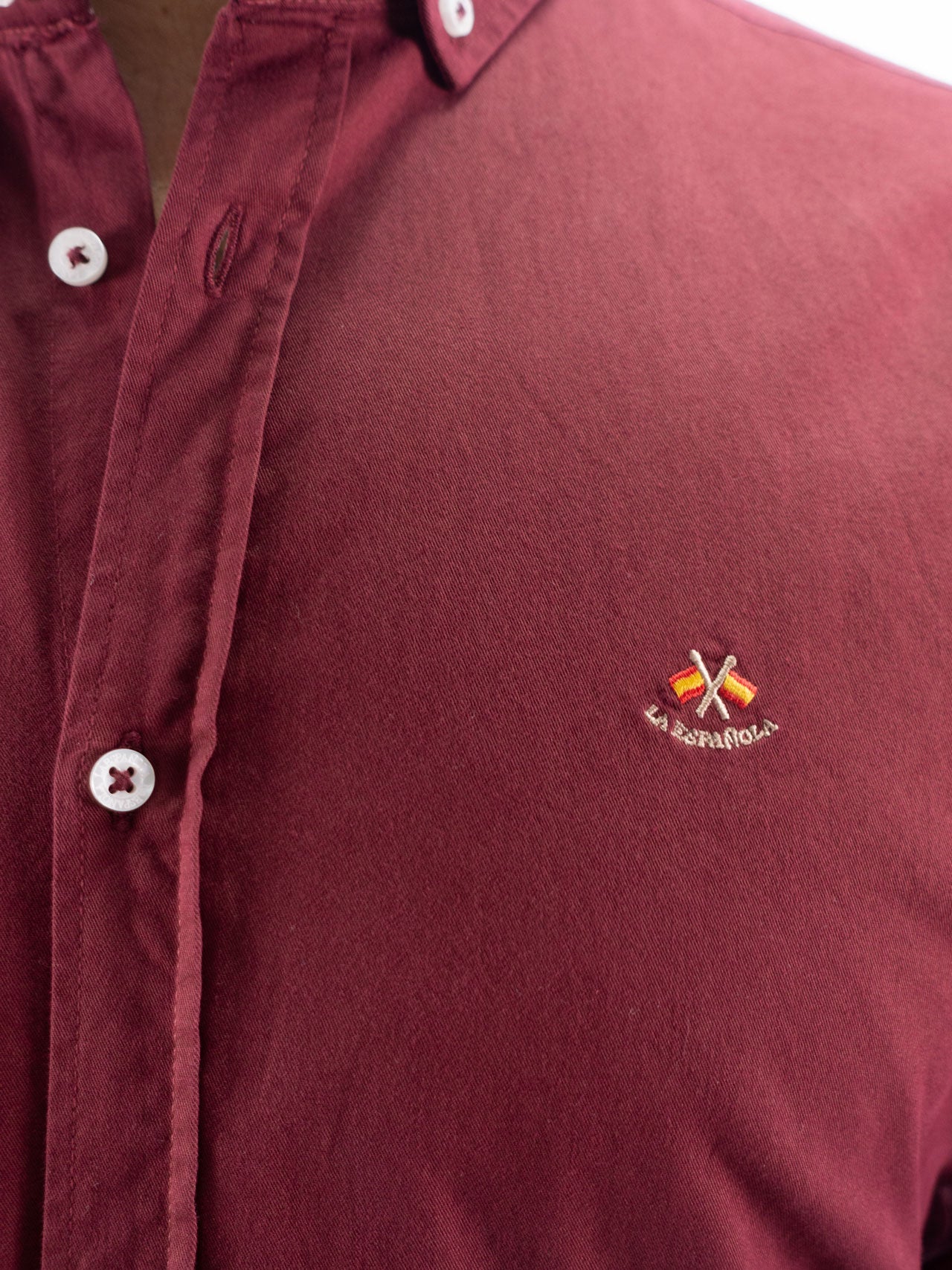 CAMISA LISA LA ESPAÑOLA BURDEOS