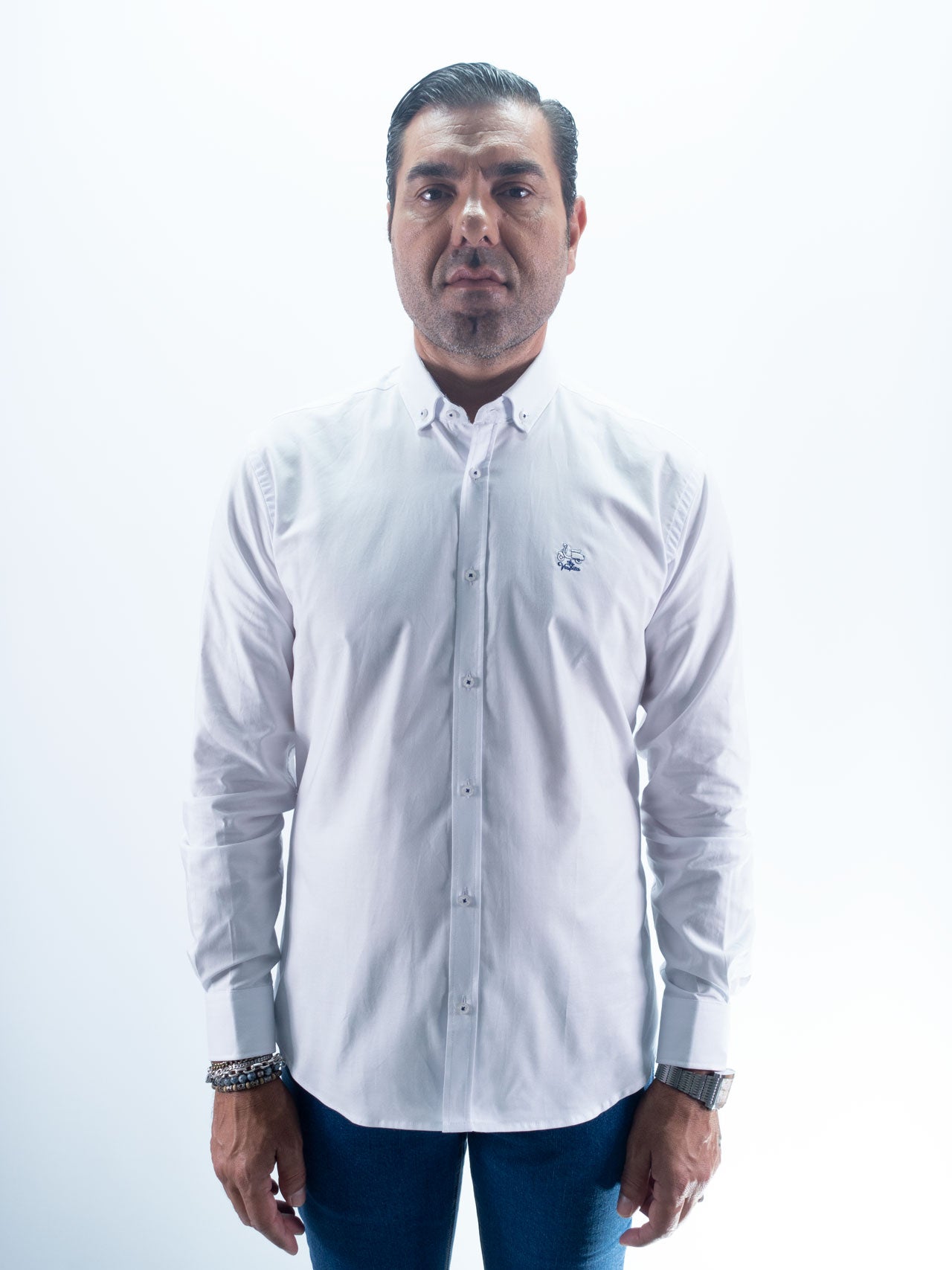 LA VESPITA WHITE OXFORD SHIRT