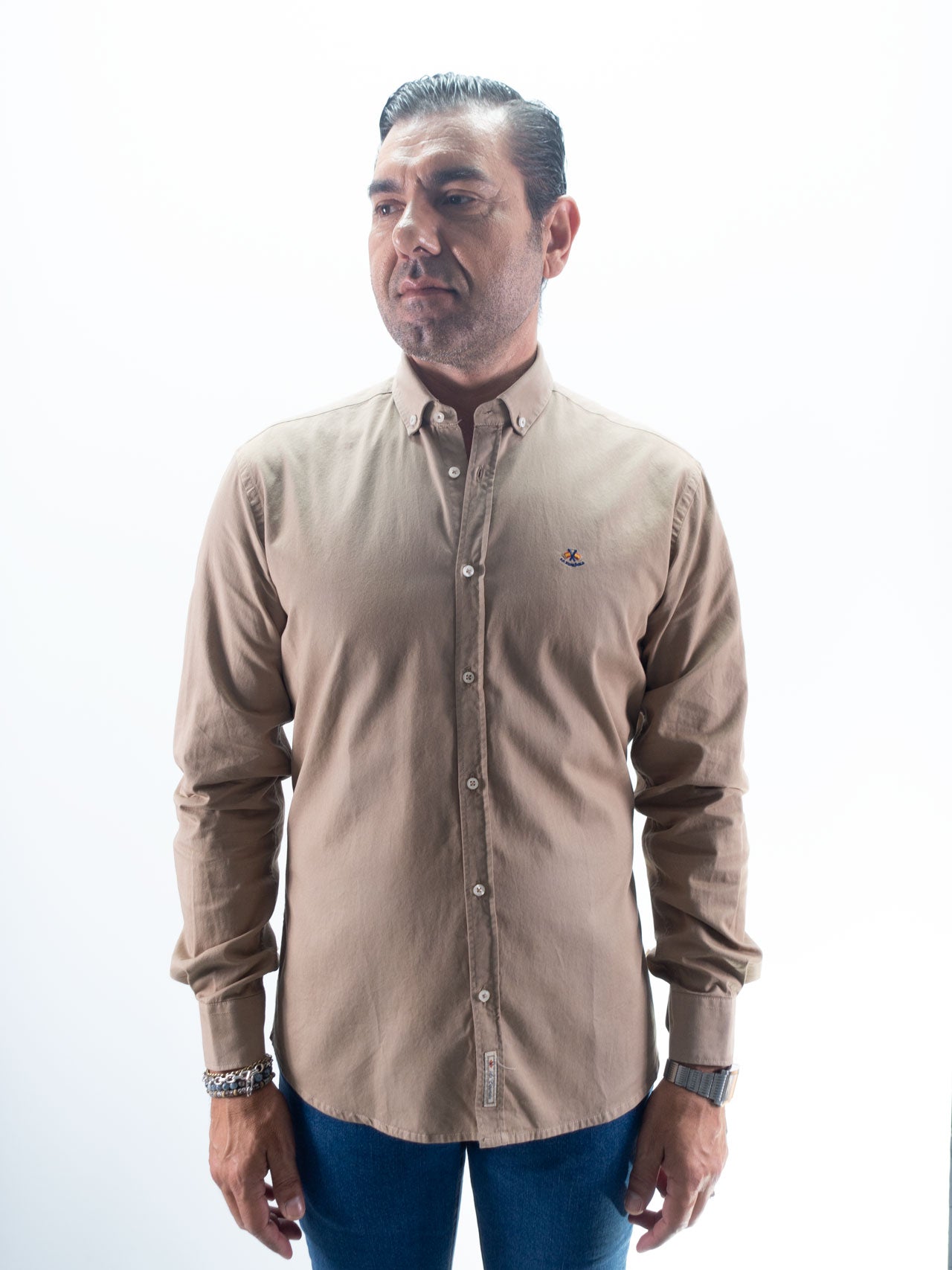 CAMISA LISA LA ESPAÑOLA CAMEL