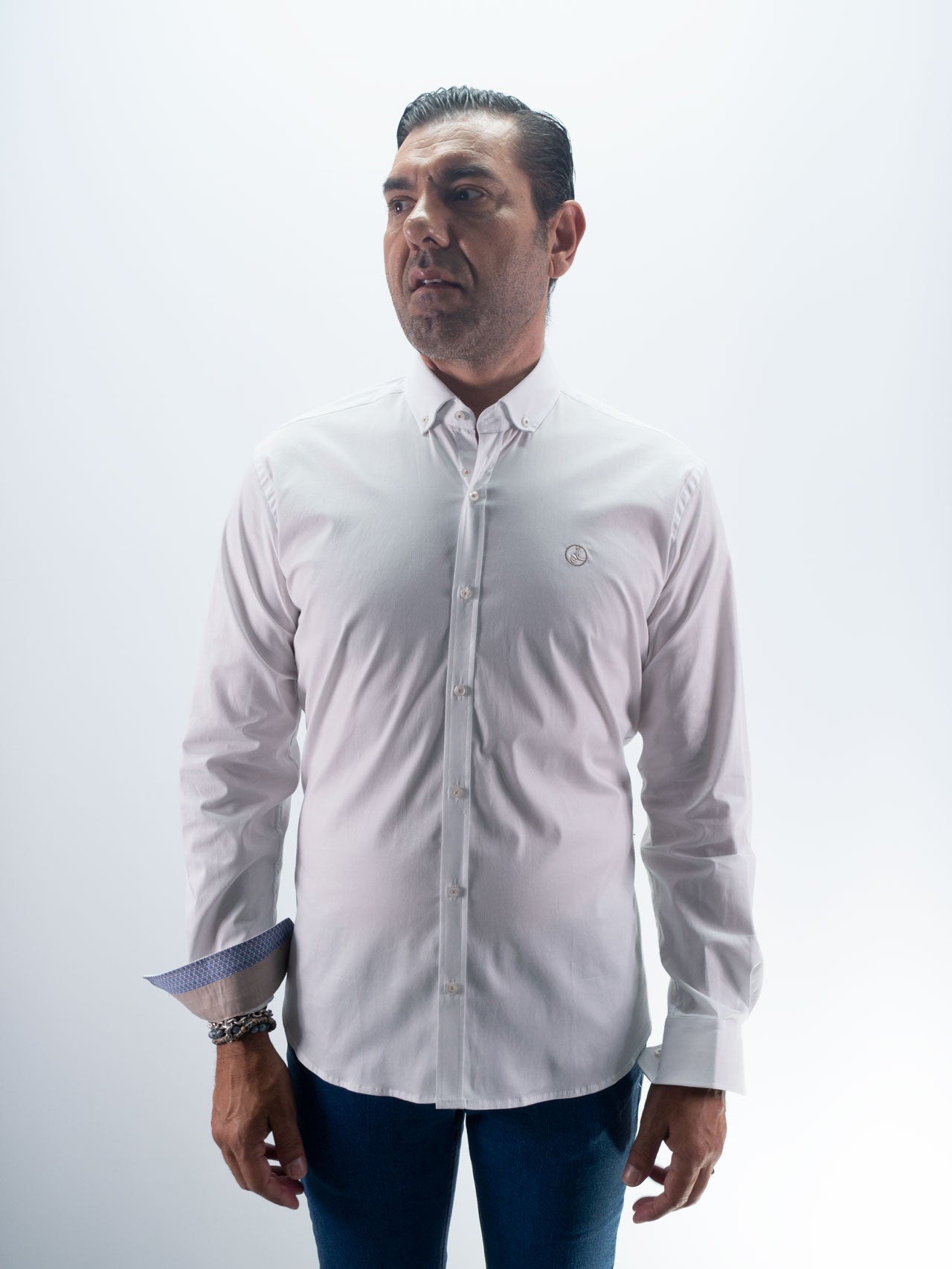 CAMISA LICRA LISA LA VESPITA BLANCO
